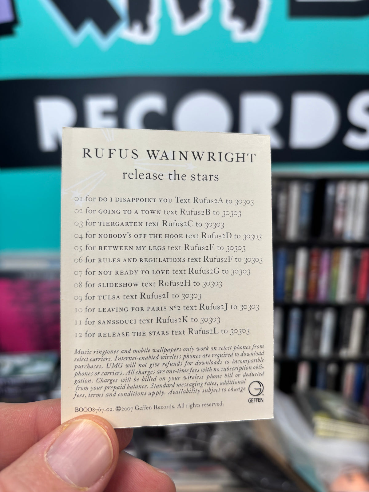 Rufus Wainwright: Release The Stars, CD, Geffen Records, US 2007