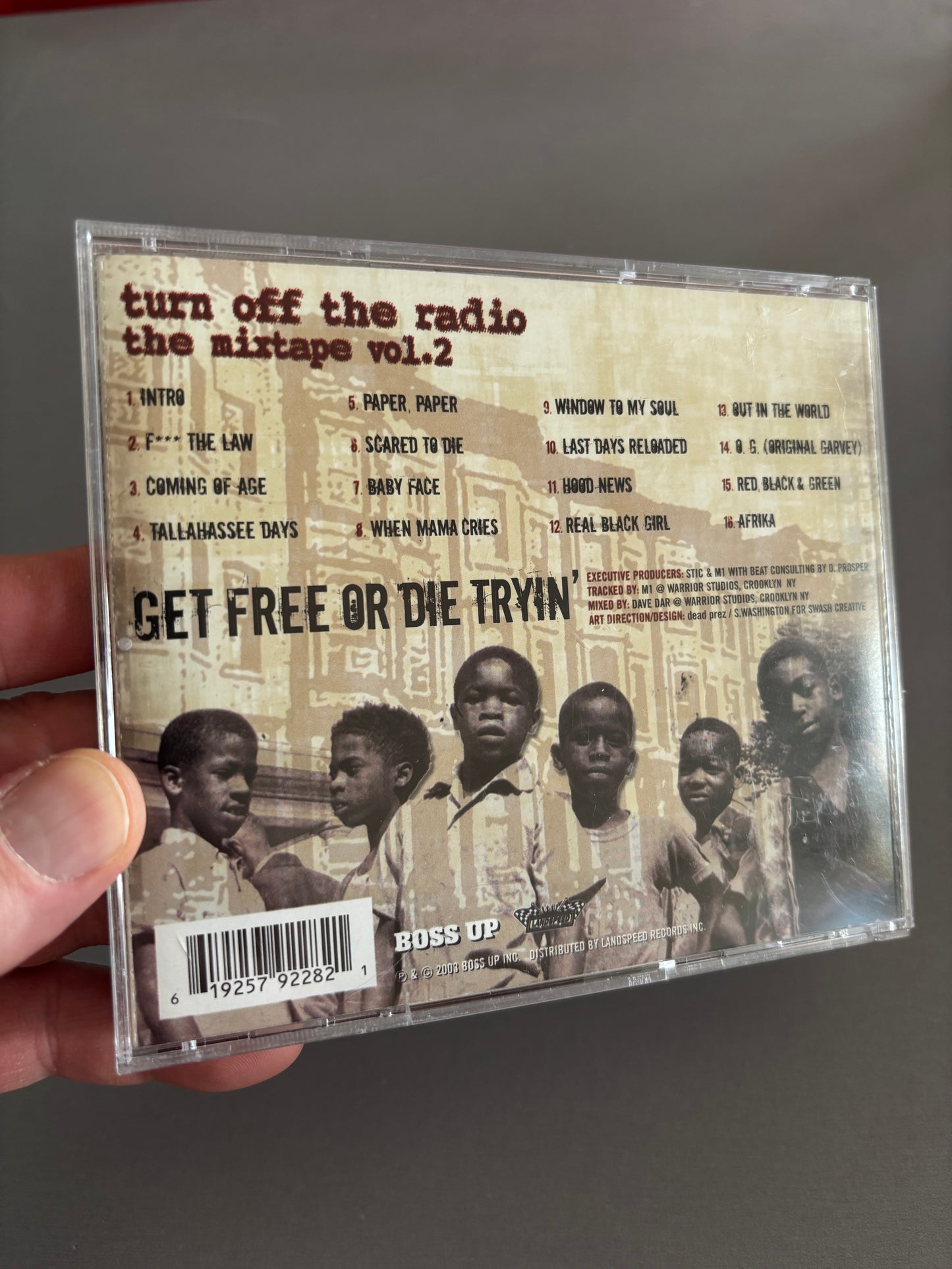 Dead Prez: Turn Off The Radio: The Mixtape Vol. 2 - Get Free Or Die Tryin’, CD, 1st pressing, Only official CD pressing, Landspeed Records, US 2003