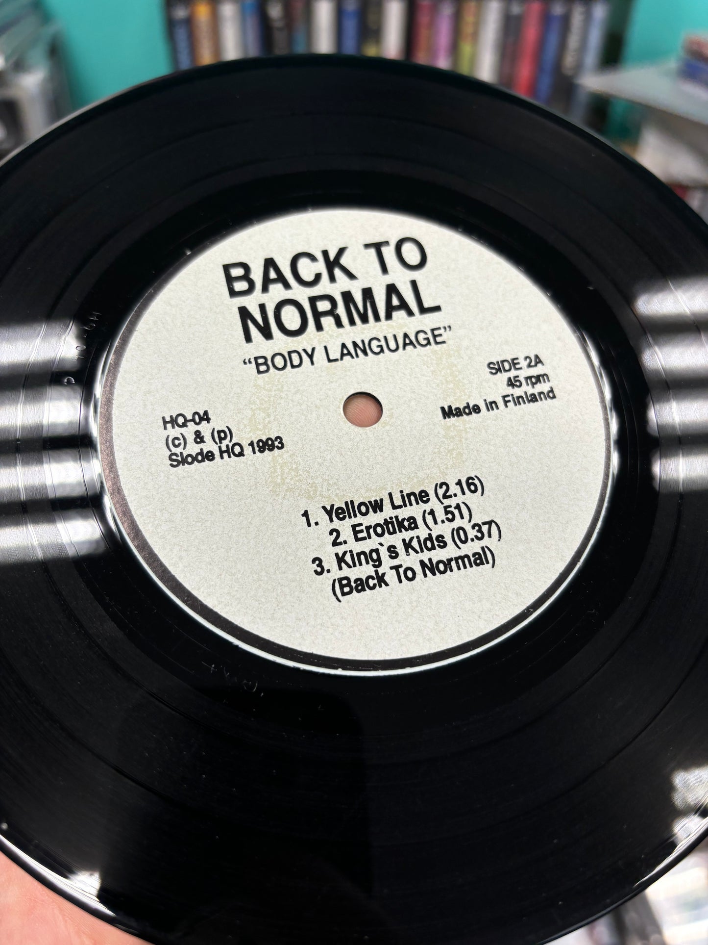 Back To Normal: Body Language, 2x7inch, Only pressing, Slode Headquarters, Finland 1993