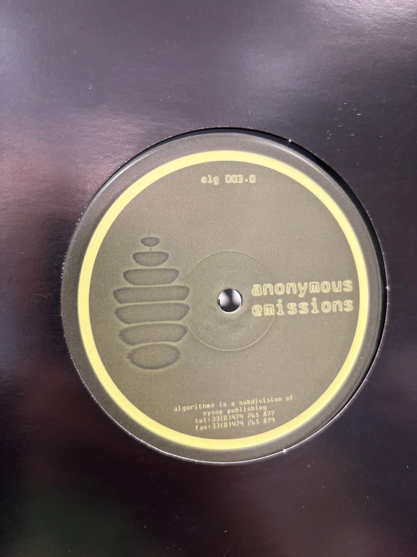 Anonymous: Emissions, 12inch, Only pressing, Algorithme, France 1997