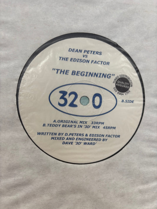 Dean Peters vs The Edison Factor: The Beginning, 12inch, 1st pressing, Freezing Point, UK 2001