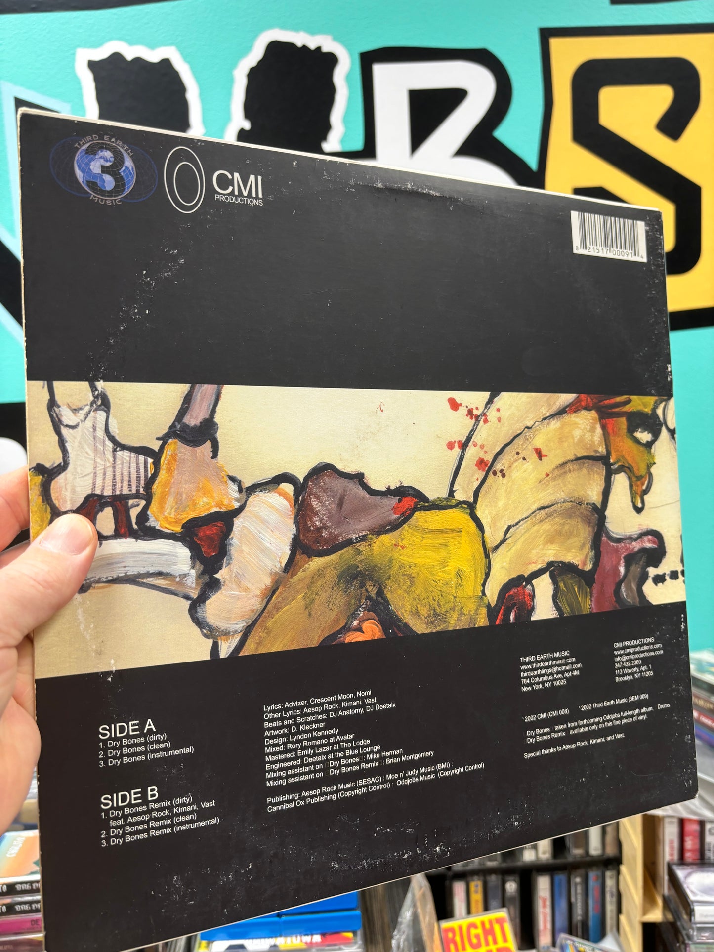 Oddjobs: Dry Bones, 12inch, Only official pressing, Third Earth Music, CMI Productions, US 2002