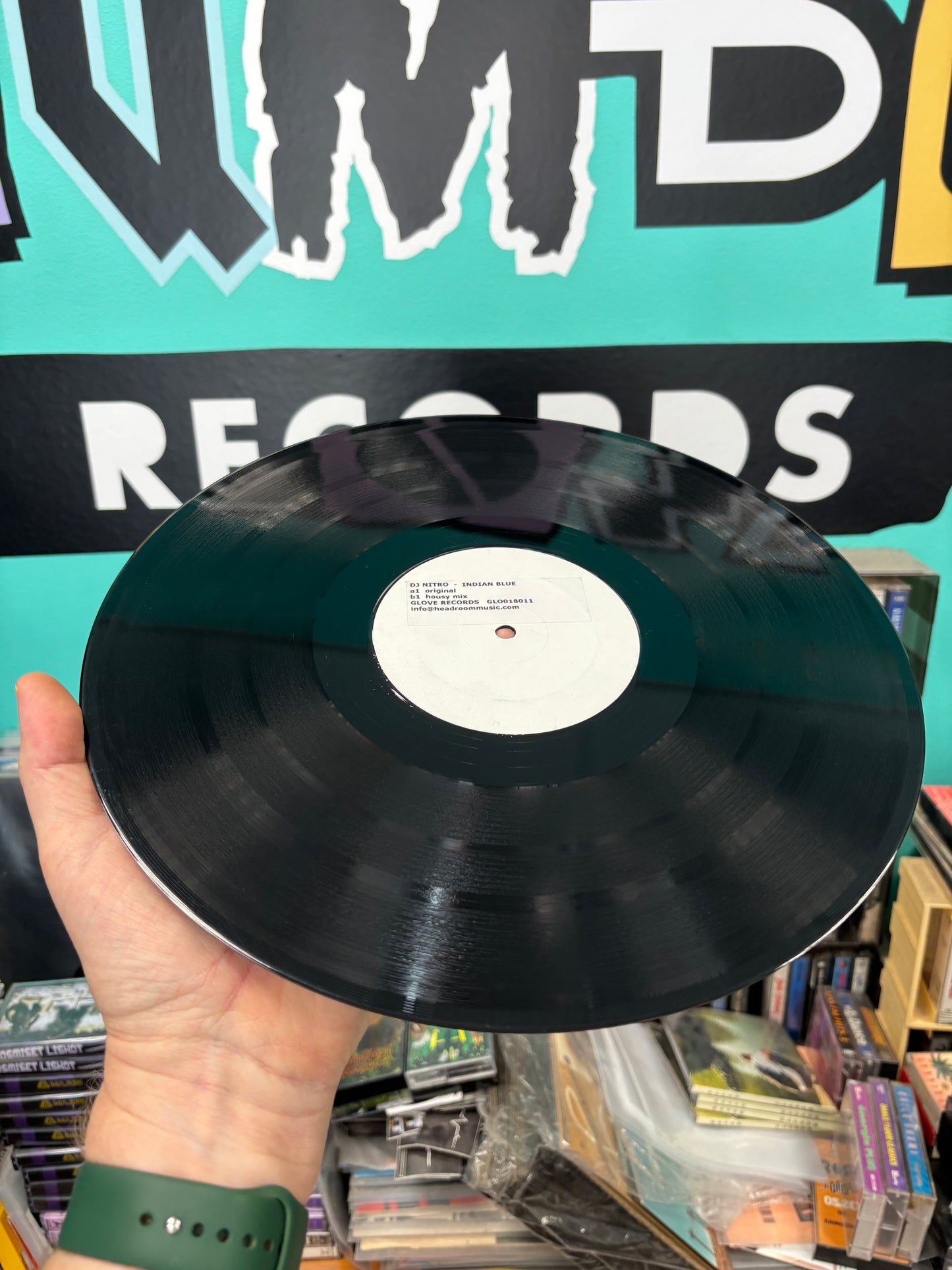 DJ Nitro: Indian Blue, 12inch, white label, Glove Records, Belgium 2001
