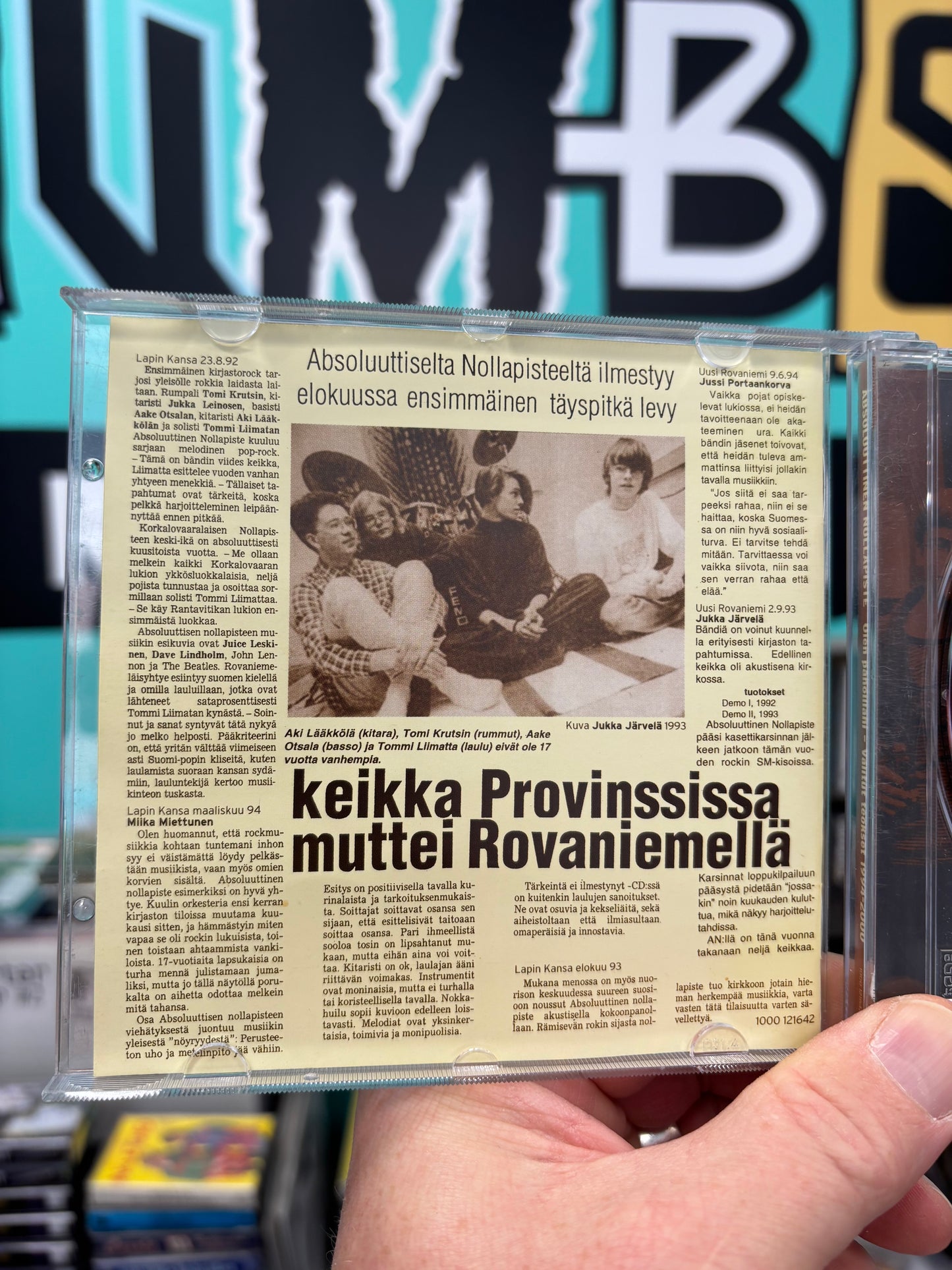 Absoluuttinen Nollapiste - Olen Pahoillani - Valitut Teokset 1994-2000, CD, Only pressing, Compilation, Johanna Kustannus, Finland 2001