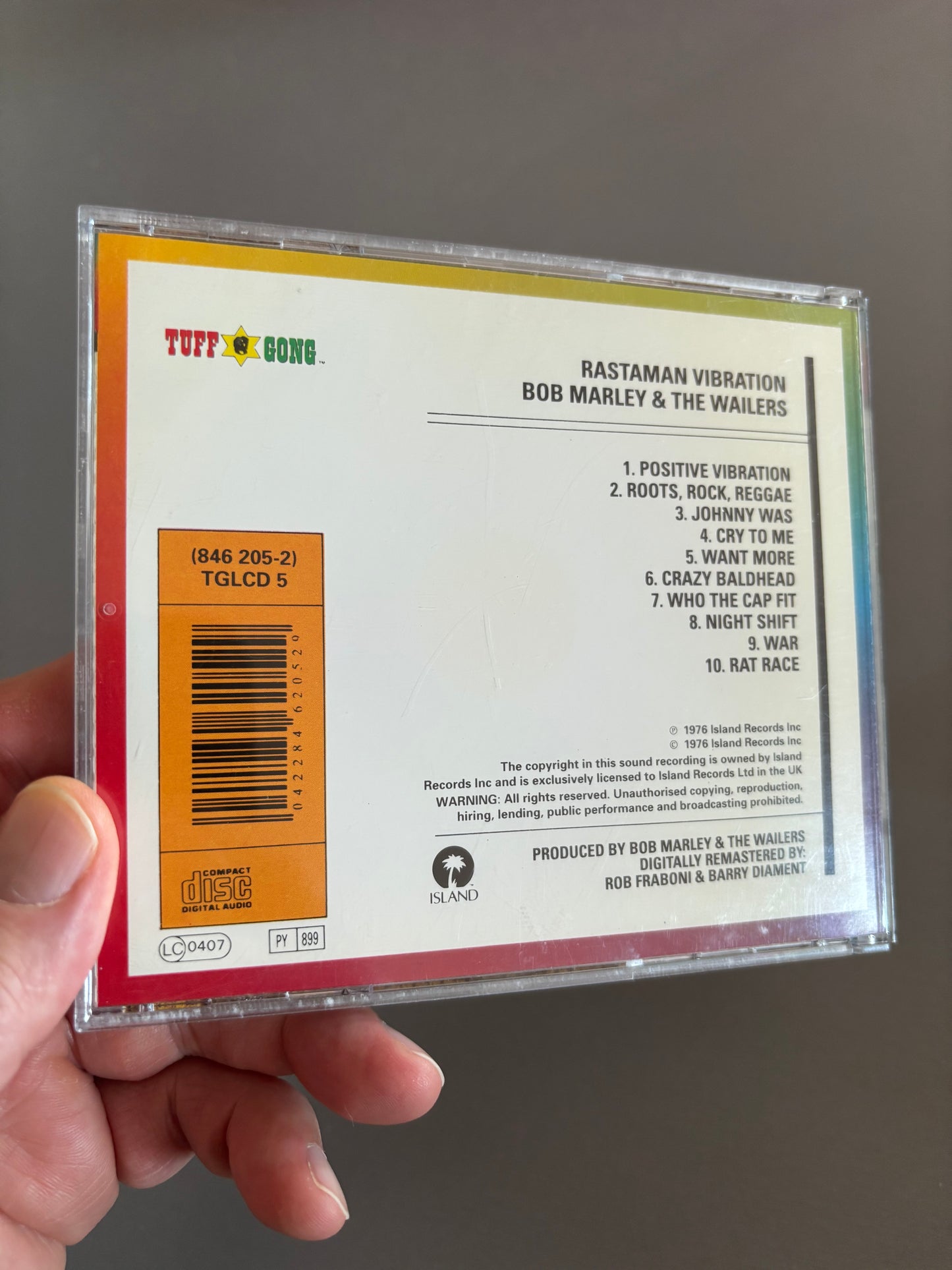 Bob Marley & The Wailers: Rastaman Vibration, CD, reissue, remastered, Tuff Gong, Island Records, Europe year?