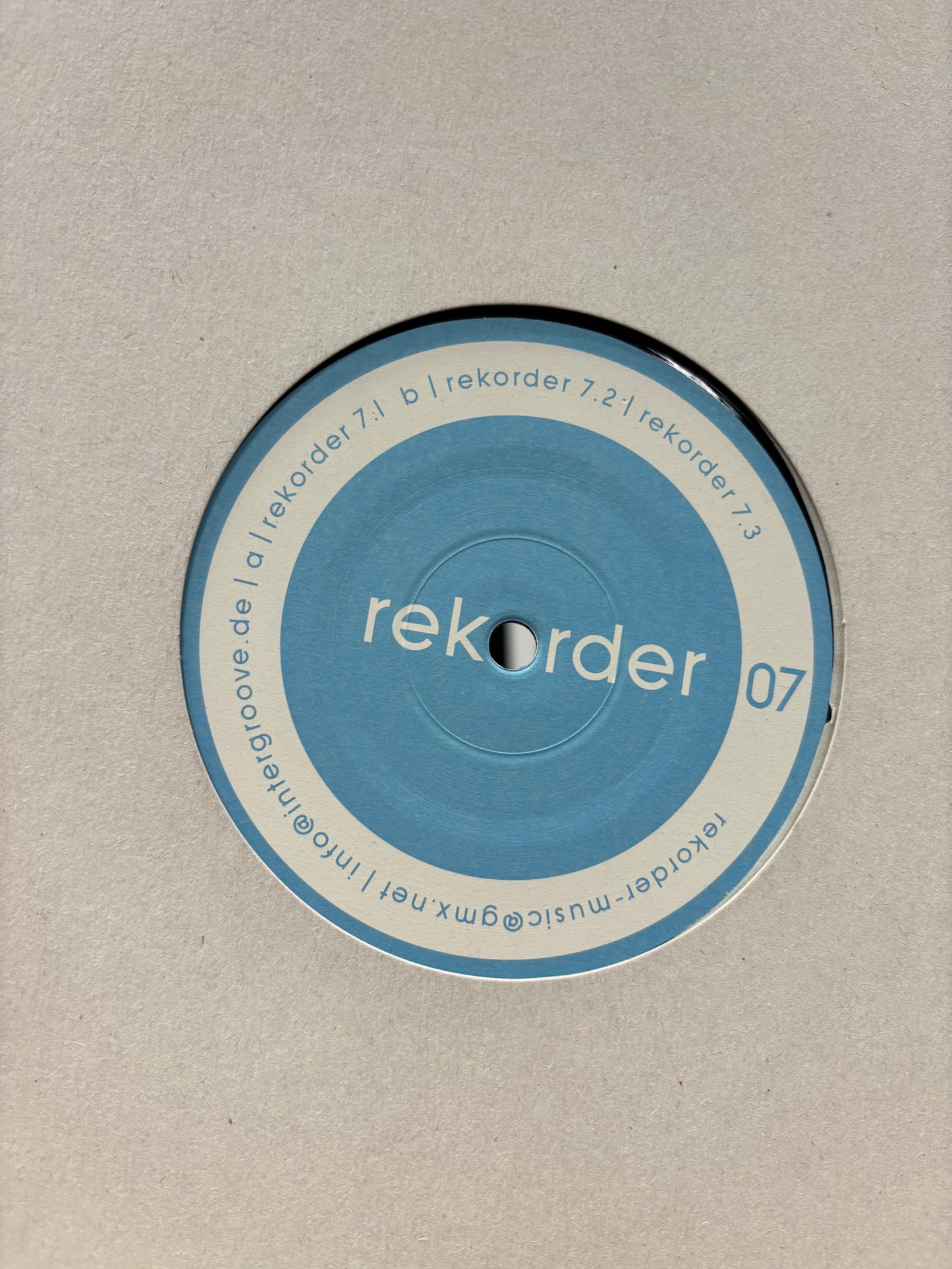Rekorder: Rekorder 07, 12inch, Only official pressing, Rekorder, Germany 2006
