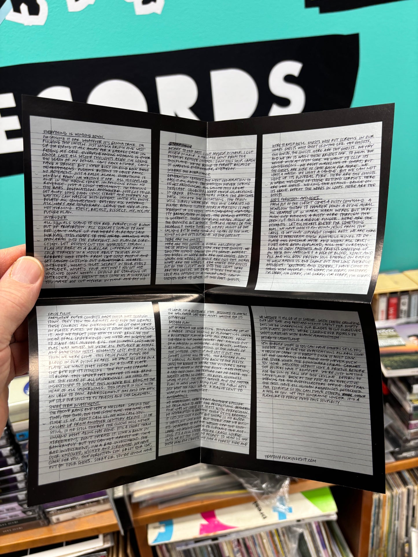 Trapdoor Fucking Exit: Be Not Content, CD, Only CD pressing, No Idea Records, US 2004