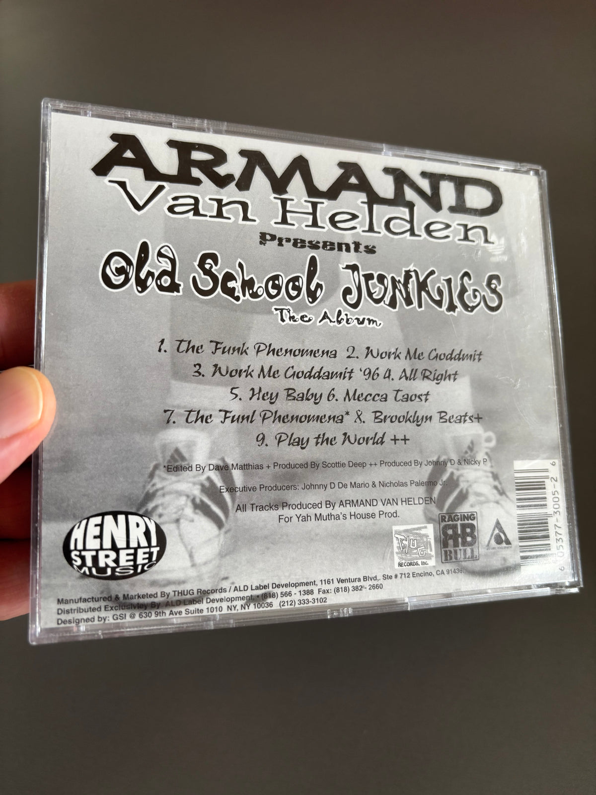 Armand Van Helden presents OLD SCHOOL JUNKIES The Album, CD, 1st pressing, Henry Street Music, US 1996