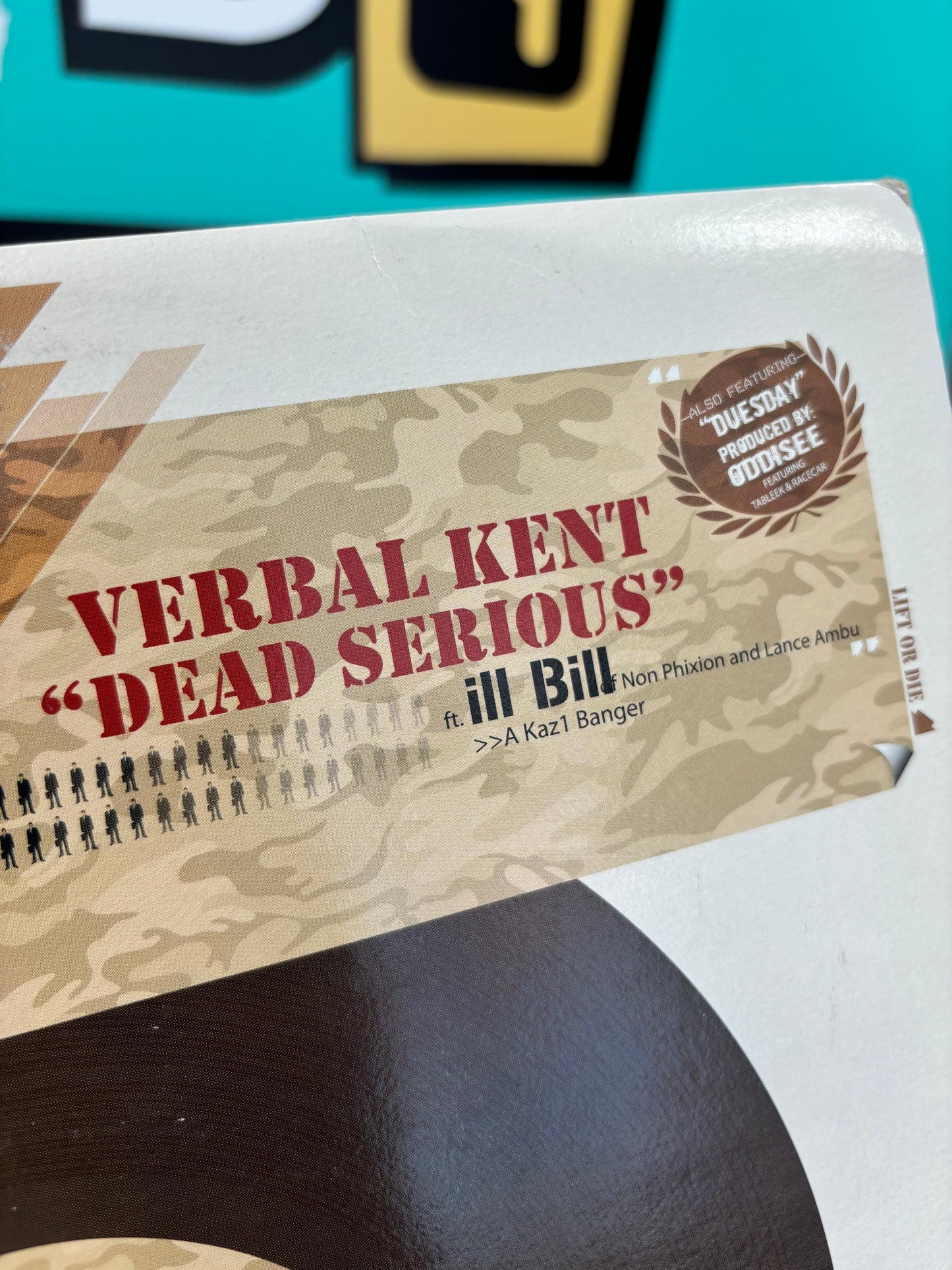 Verbal Kent: Dead Serious, 12inch, Only official pressing, Gravel Records, UK 2007