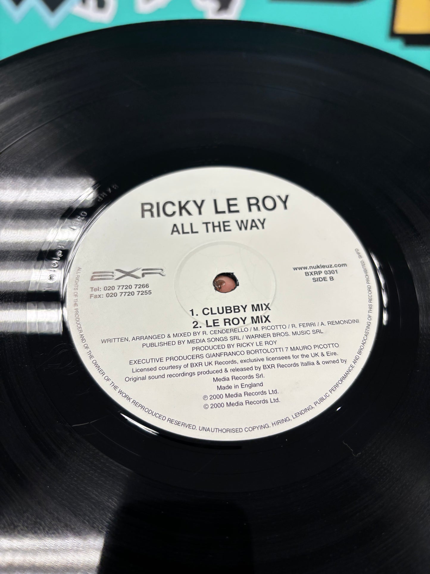 Ricky Le Roy: All The Way, 12inch, reissue, BXR UK, UK 2001