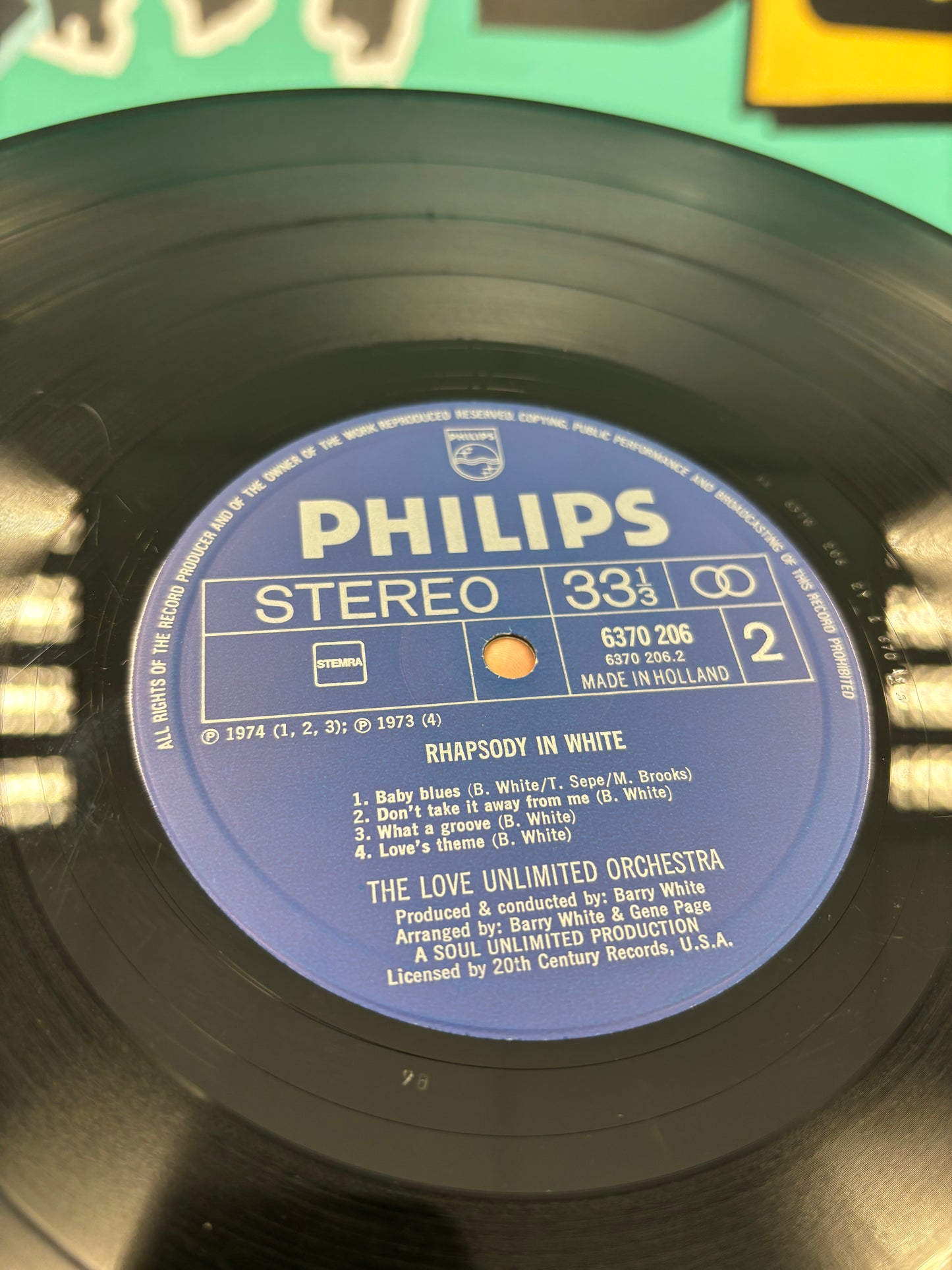 The Love Unlimited Orchestra: Rhapsody In White, reissue, Philips, Netherlands 1974