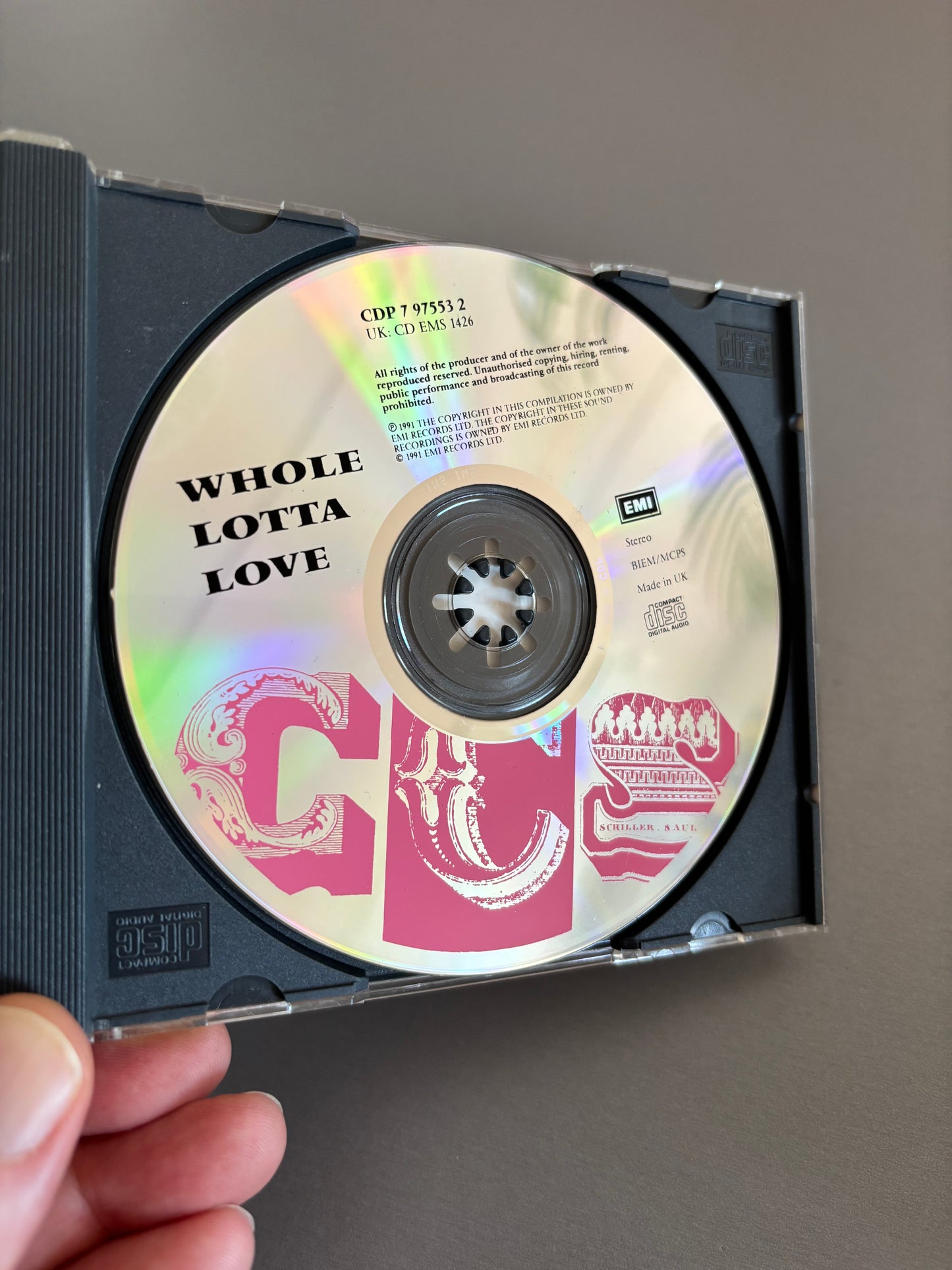 CCS (Collective Consciousness Society): Whole Lotta Love, CD, Only CD pressing, compilation, EMI, UK 1991