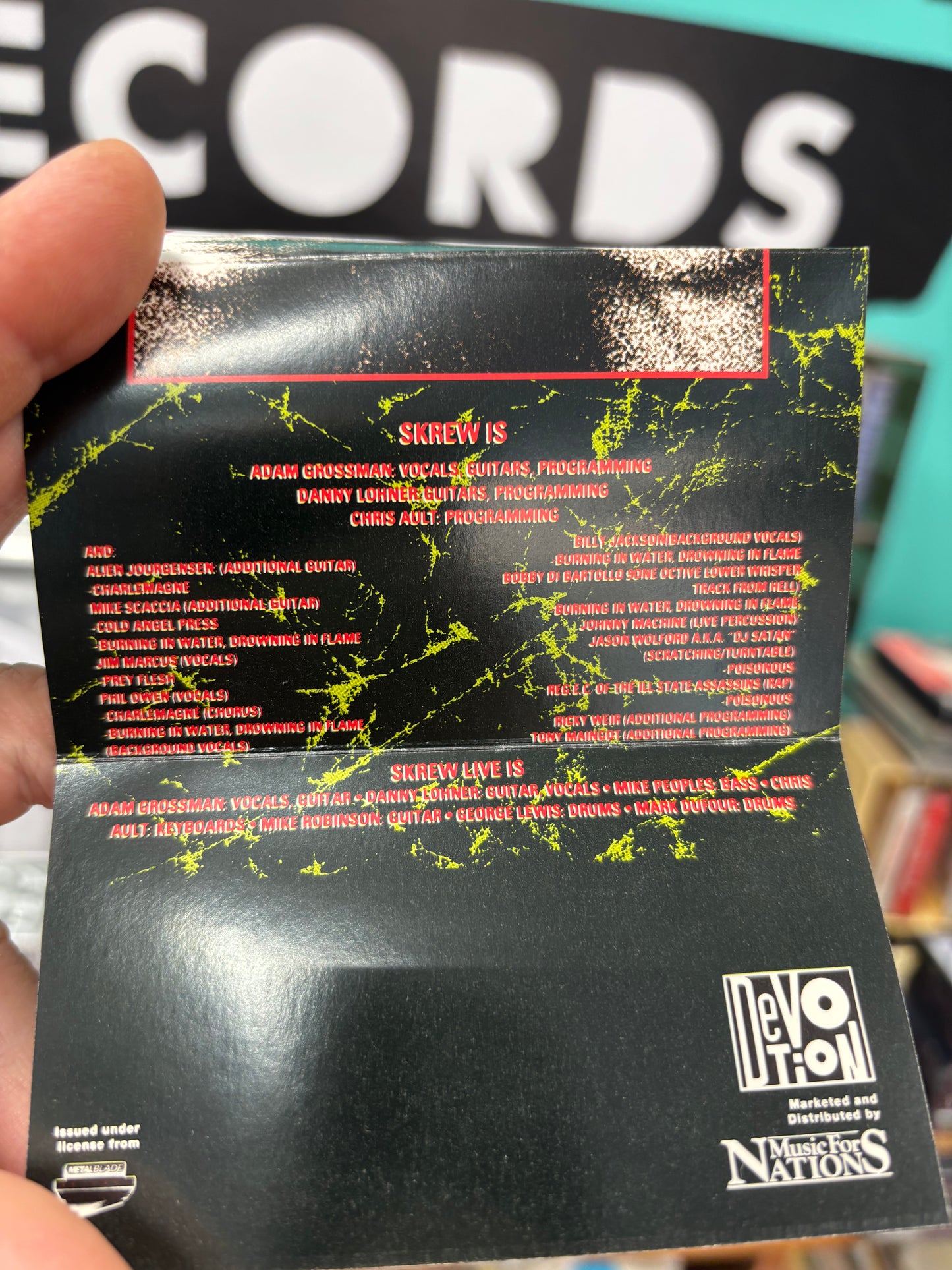 Skrew: Burning in Water, Drowning in Flame, cassette, Devotion, UK 1992