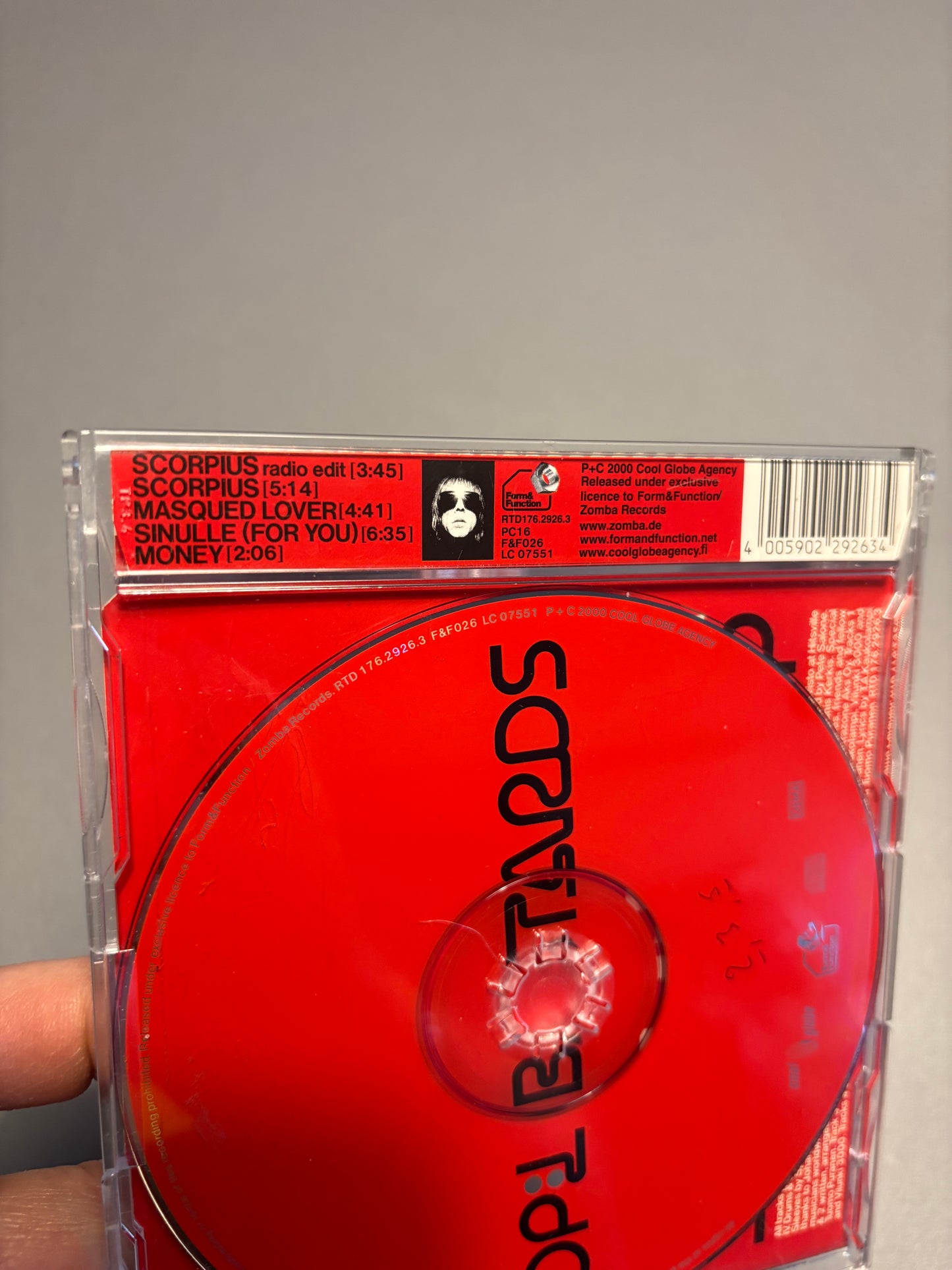 Op:l Bastards: Scorpius EP, CD EP, 1st pressing, Only CD pressing, Form & Function, Germany 2000