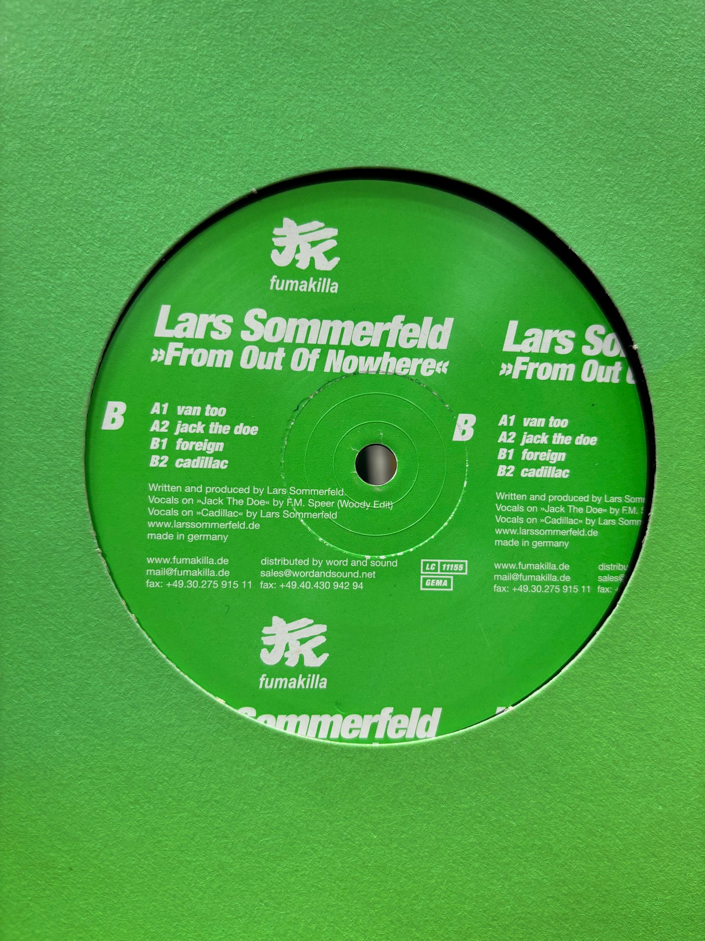 Lars Sommerfeld: From Out Of Nowhere, 12inch, Only official pressing, Fumakilla, Germany 2004