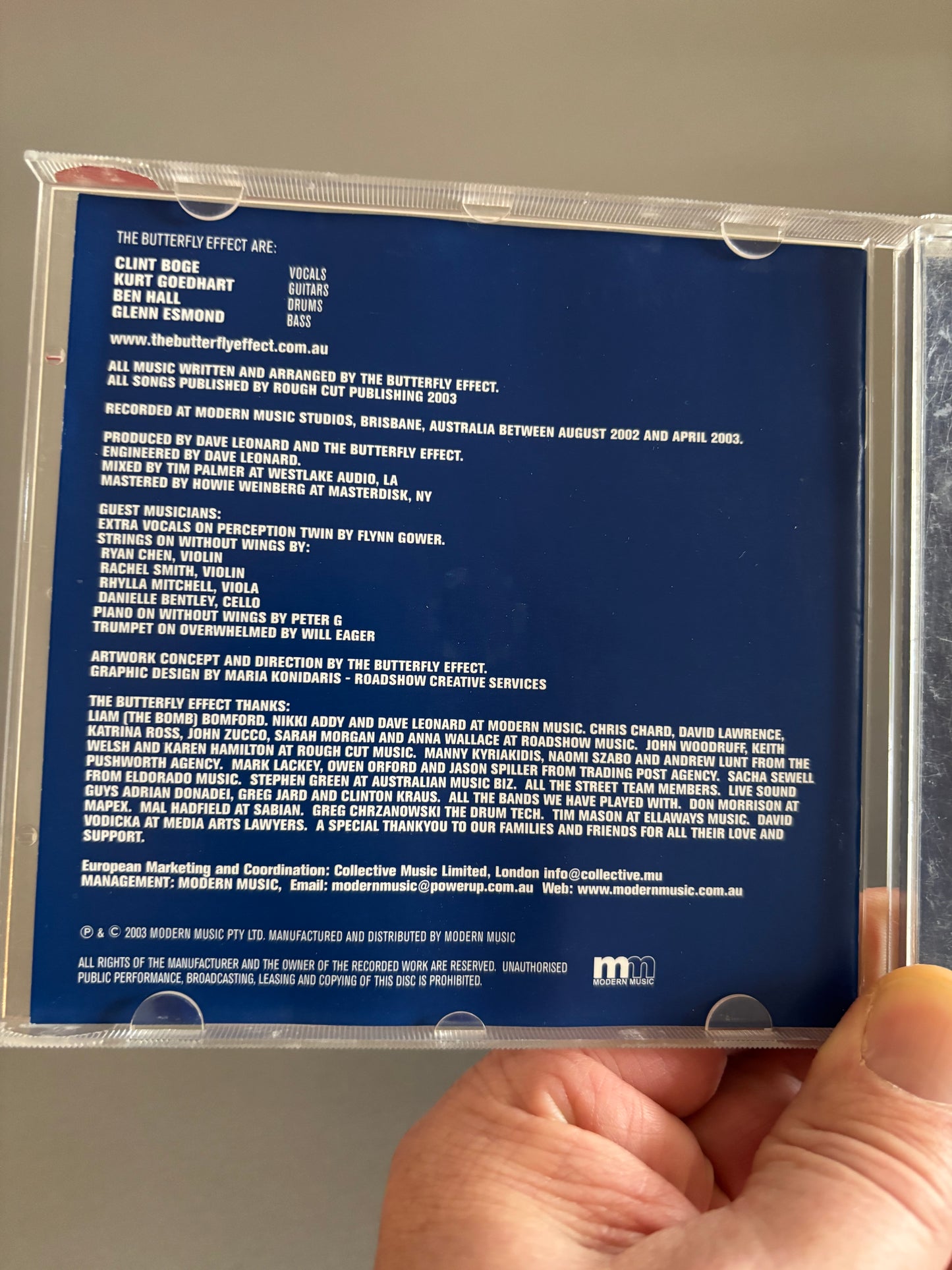 The Butterfly Effect: Begins Here, CD, Modern Music, Europe 2004