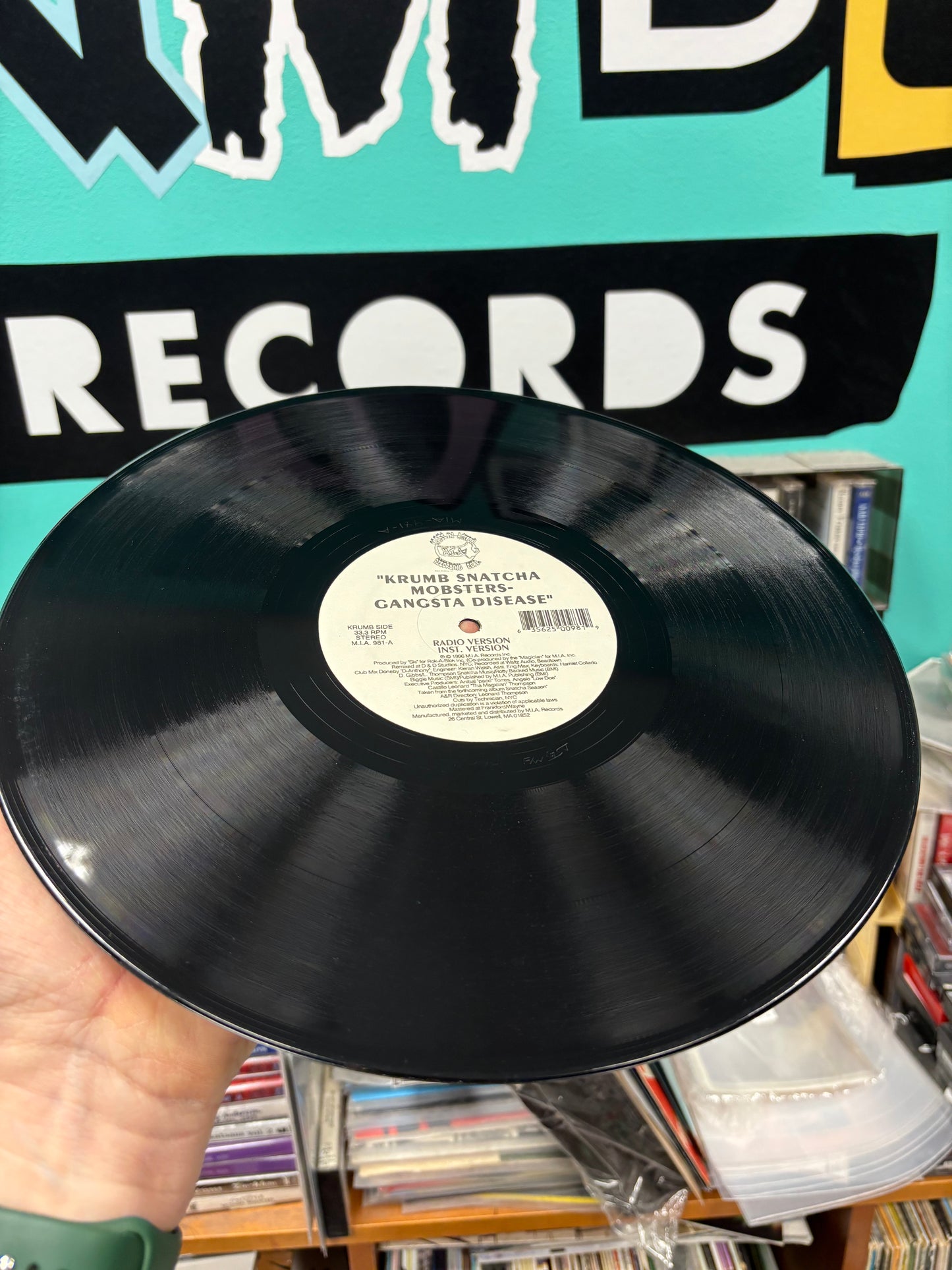 Krumb Snatcha: Mobsters - Gangsta Disease, 12inch, M.I.A. Recording Group, US 1996