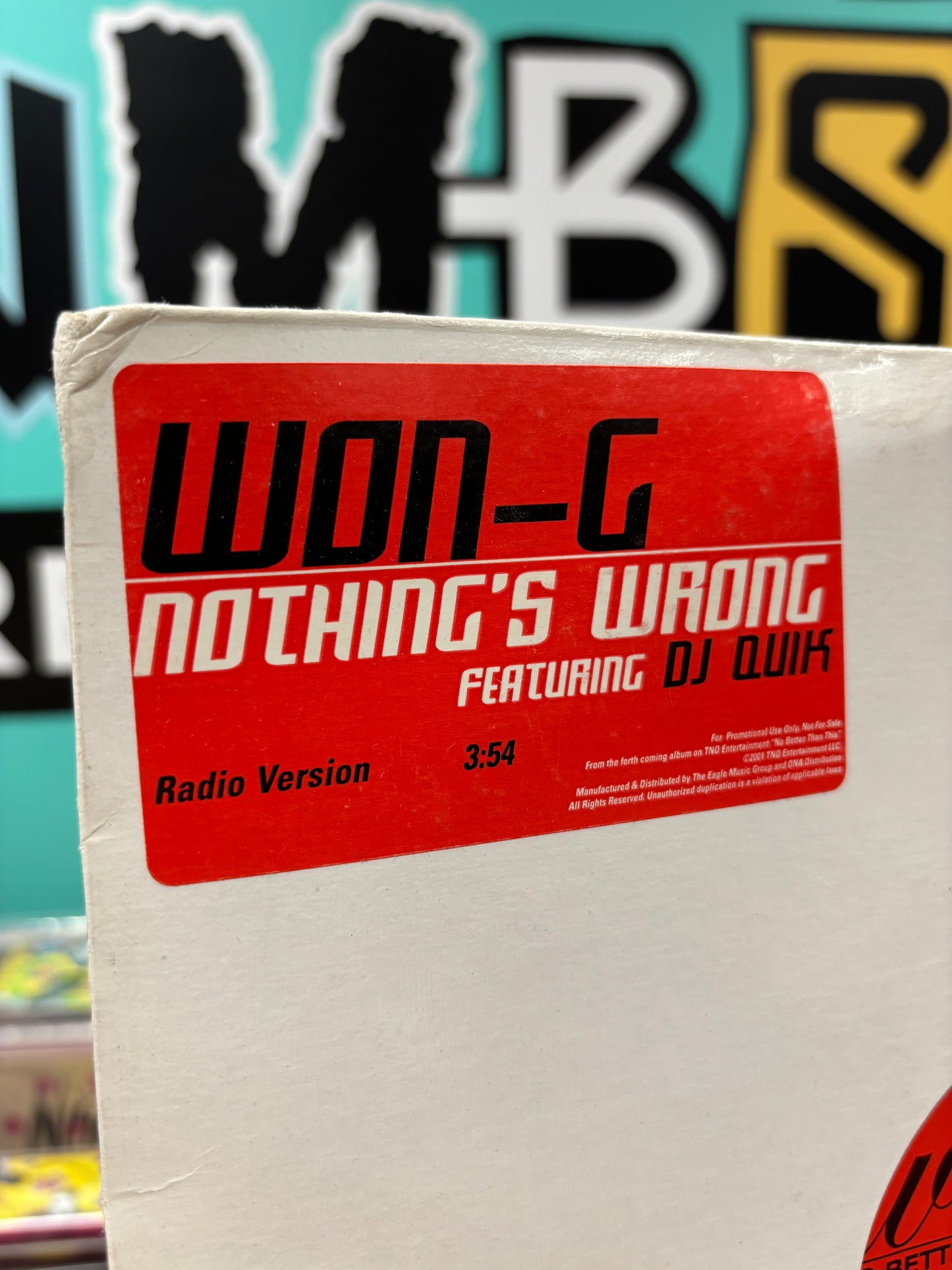 Won-G: Nothing’s Wrong feat. DJ Quik, 12inch, Only vinyl pressing, Promo, TNO Entertainment, US 2001