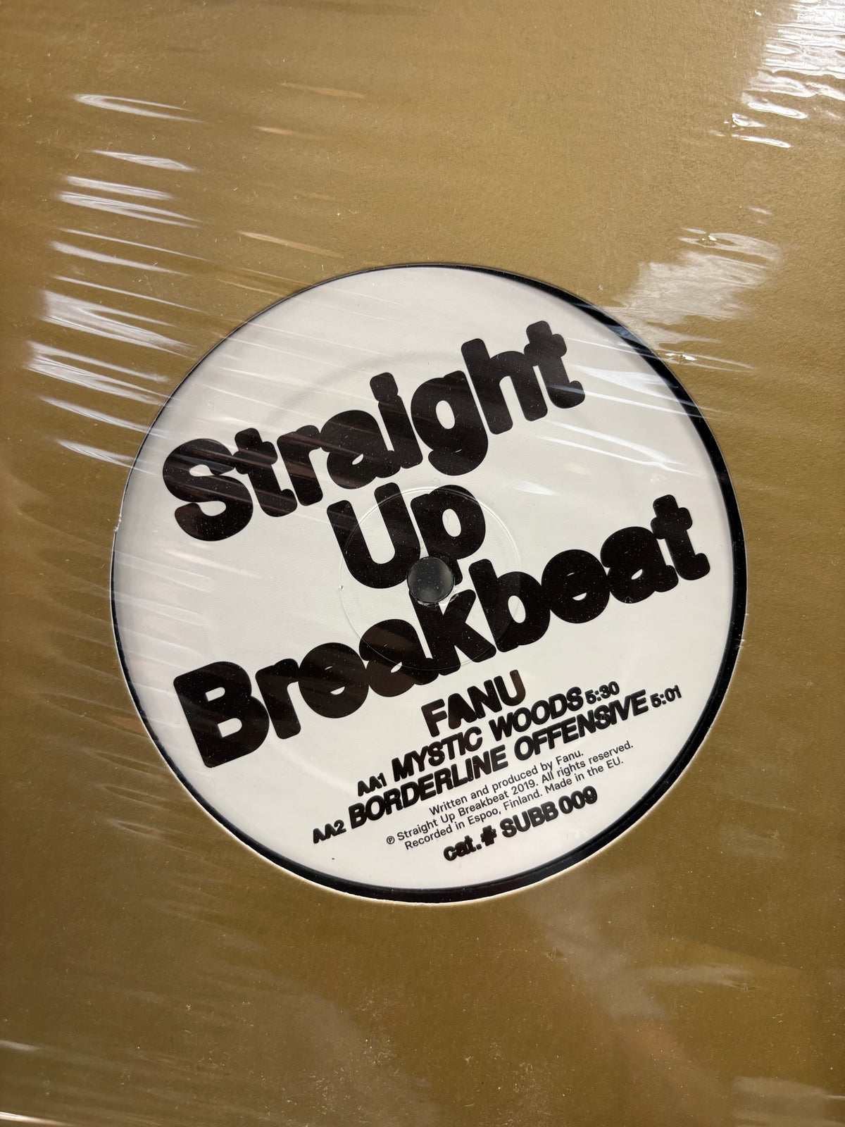 Fanu: Timetravels, 12inch, Only pressing, Straight Up Breakbeat, Finland 2019