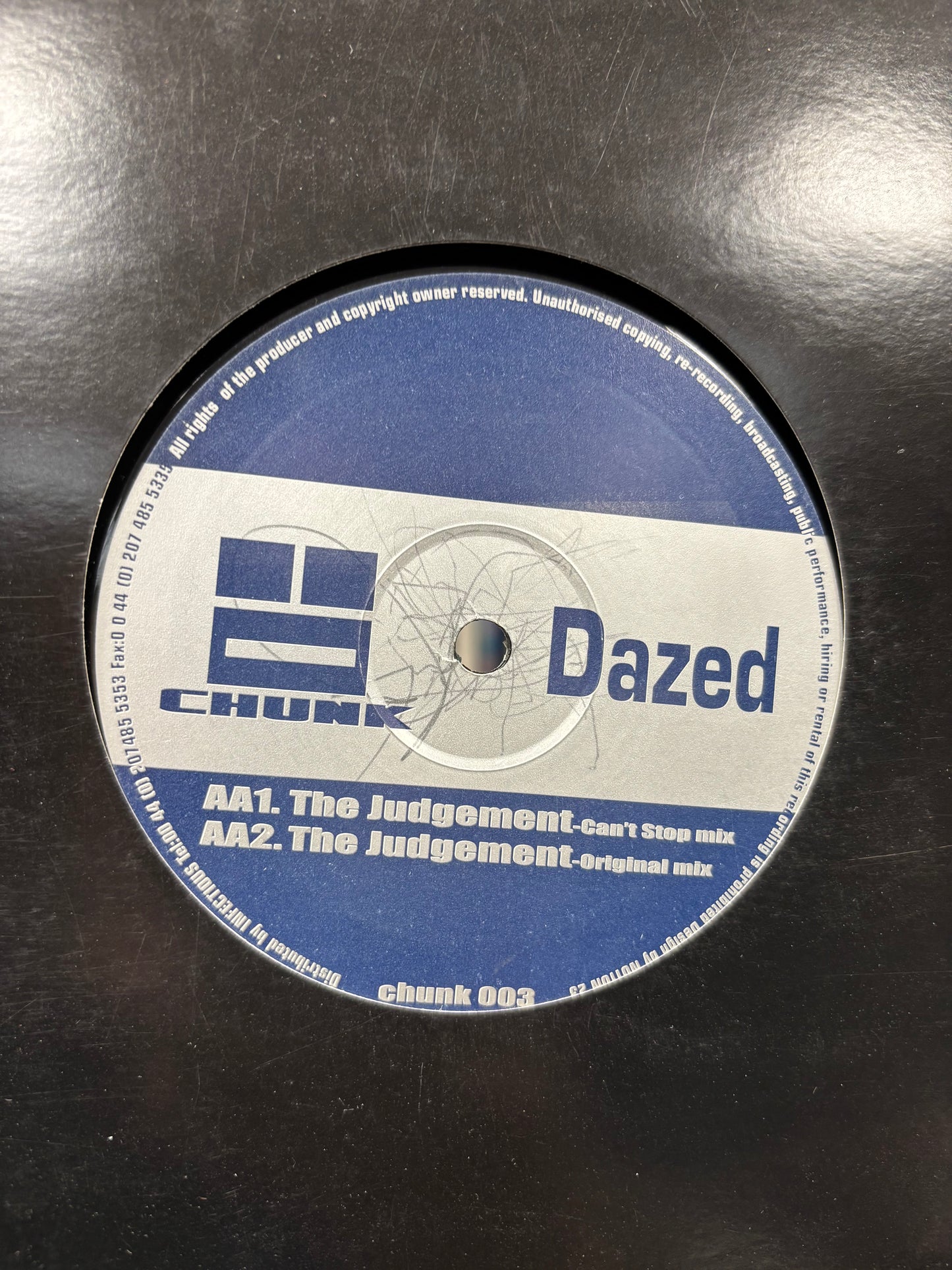 Dazed: Judgement, 12inch, Only pressing, Chunk, UK 2000