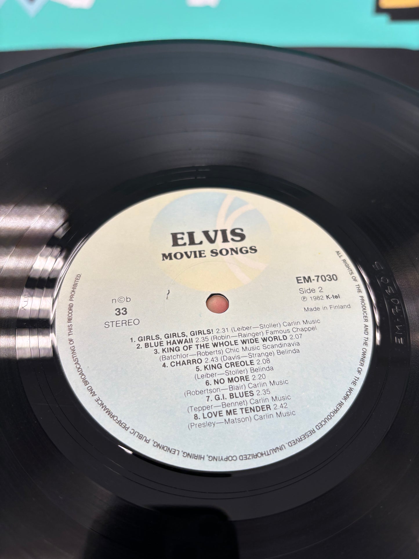 Elvis Presley - Elvis Movie Songs, LP, K-Tel, Finland 1982