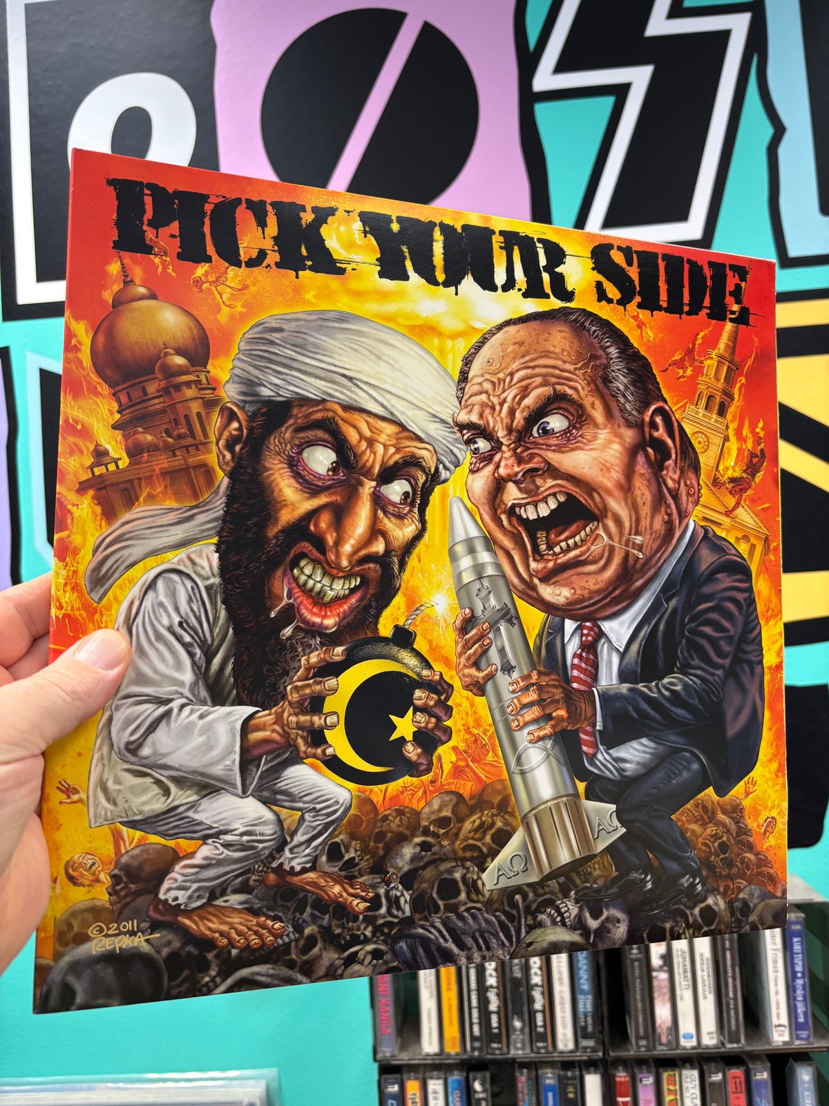 Pick Your Side: Let Me Show You How Democracy Works, LP, black vinyl, gatefold, printed inner sleeve, A389 Recordings, US 2012