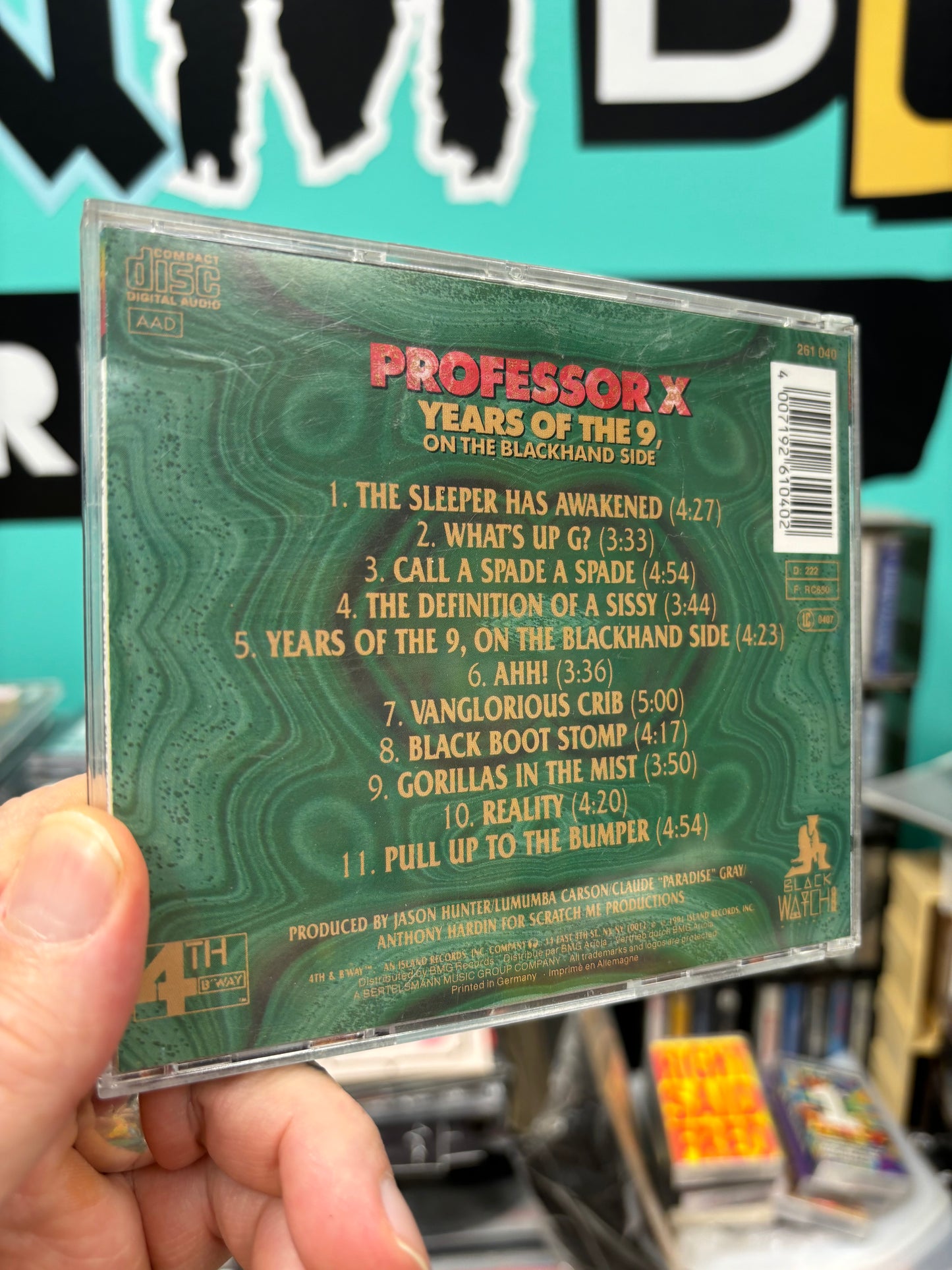 Professor X: Years Of The 9, On The Blackhand Side, CD, reissue, 4th & Broadway, Germany 1991