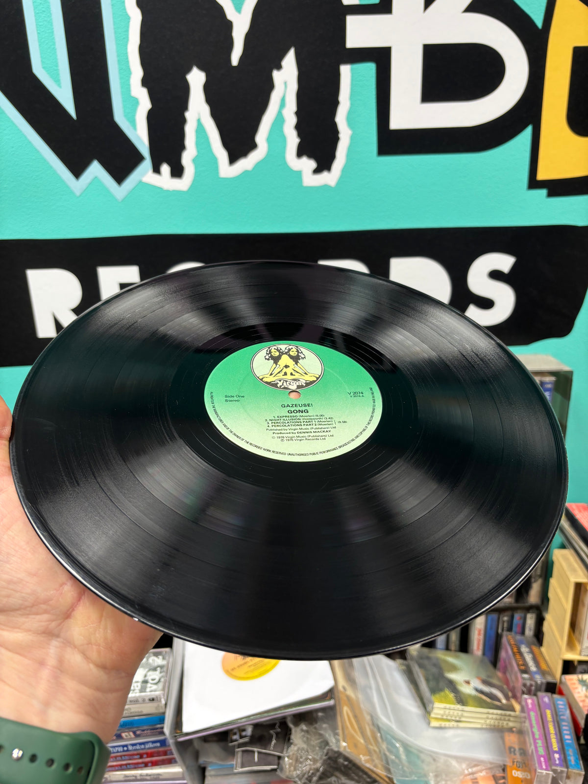 Gong: Gazeuse!, LP, Green Labels With Two-Virgins Logo, Virgin, UK 1976