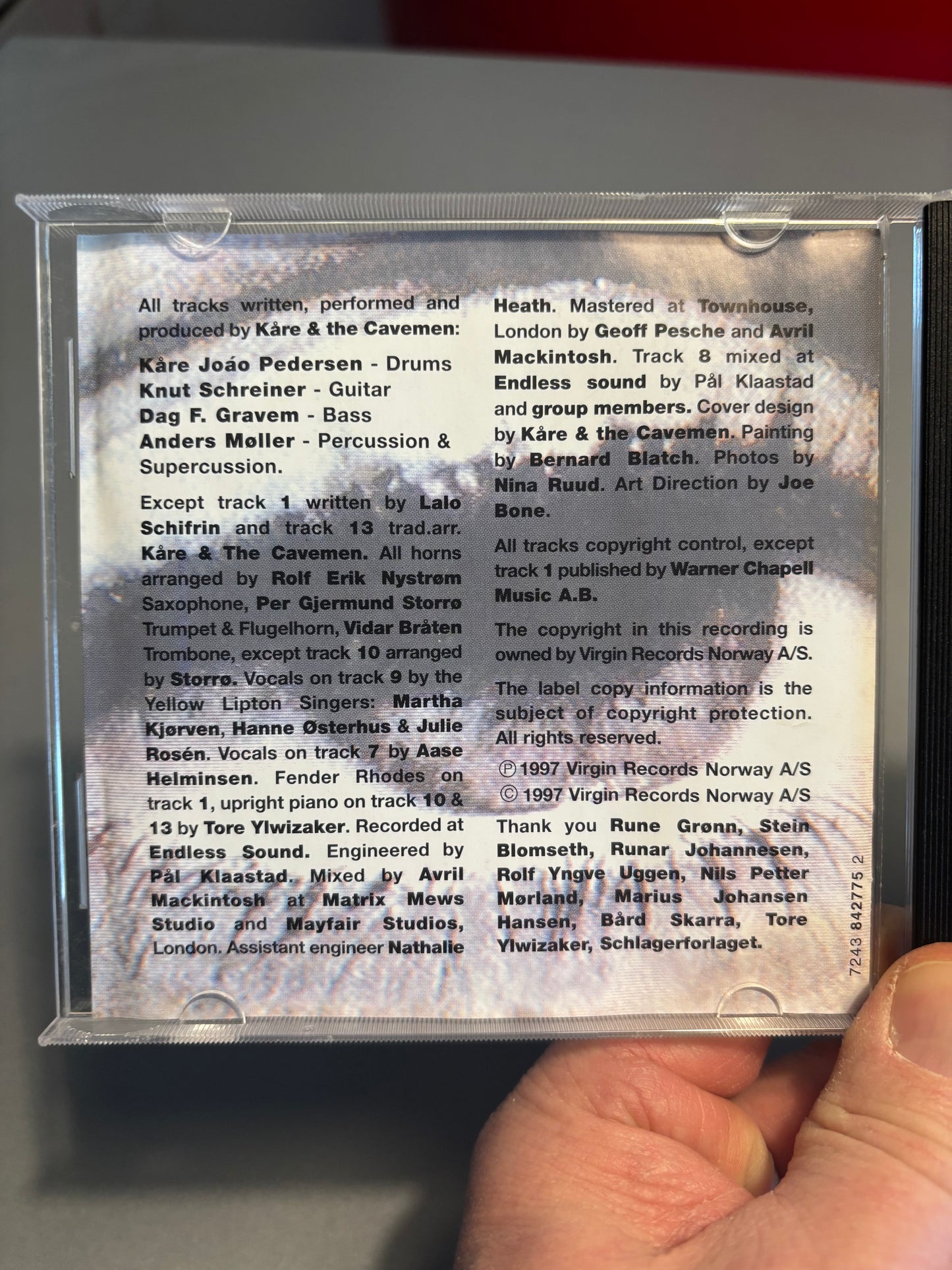 Kāre & The Cavemen: Jet Age, CD, 1st pressing, Virgin, Norway 1997