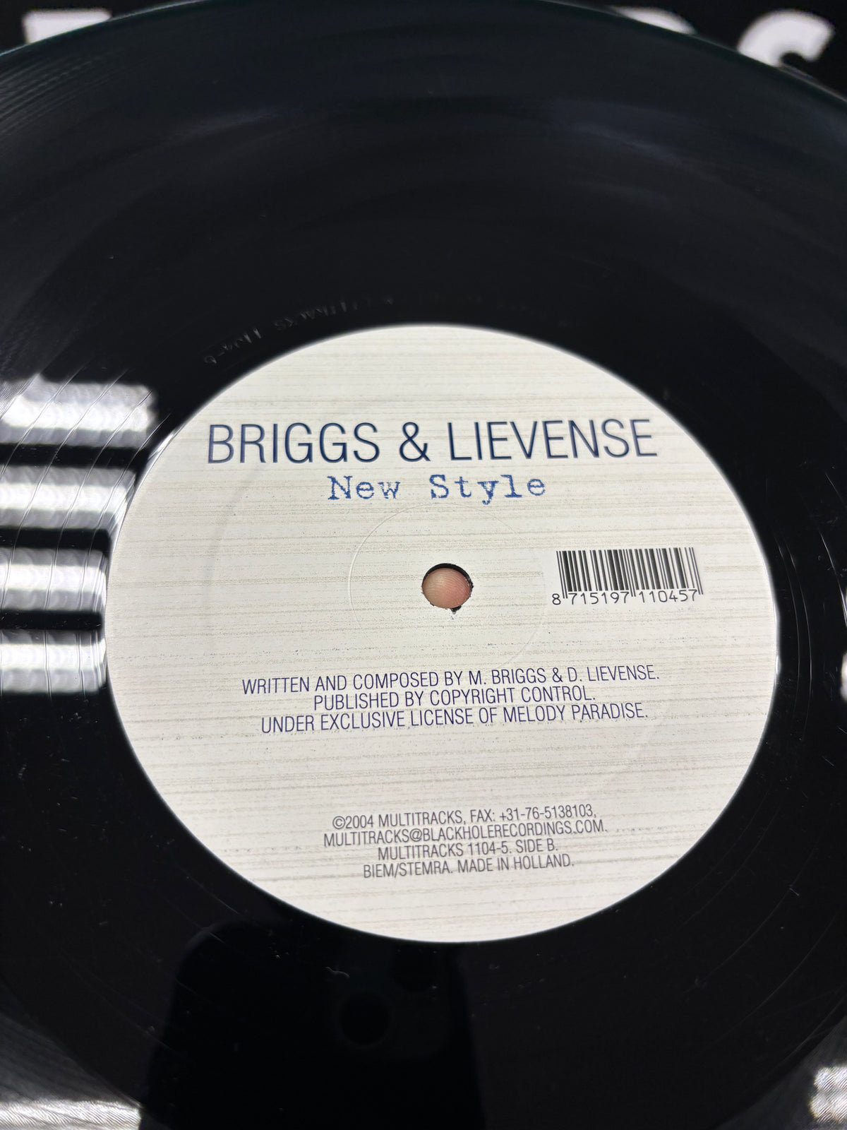 Briggs & Lievense: Strike/New Style, 12inch, Only official pressing, Multitracks Records, Netherlands 2004