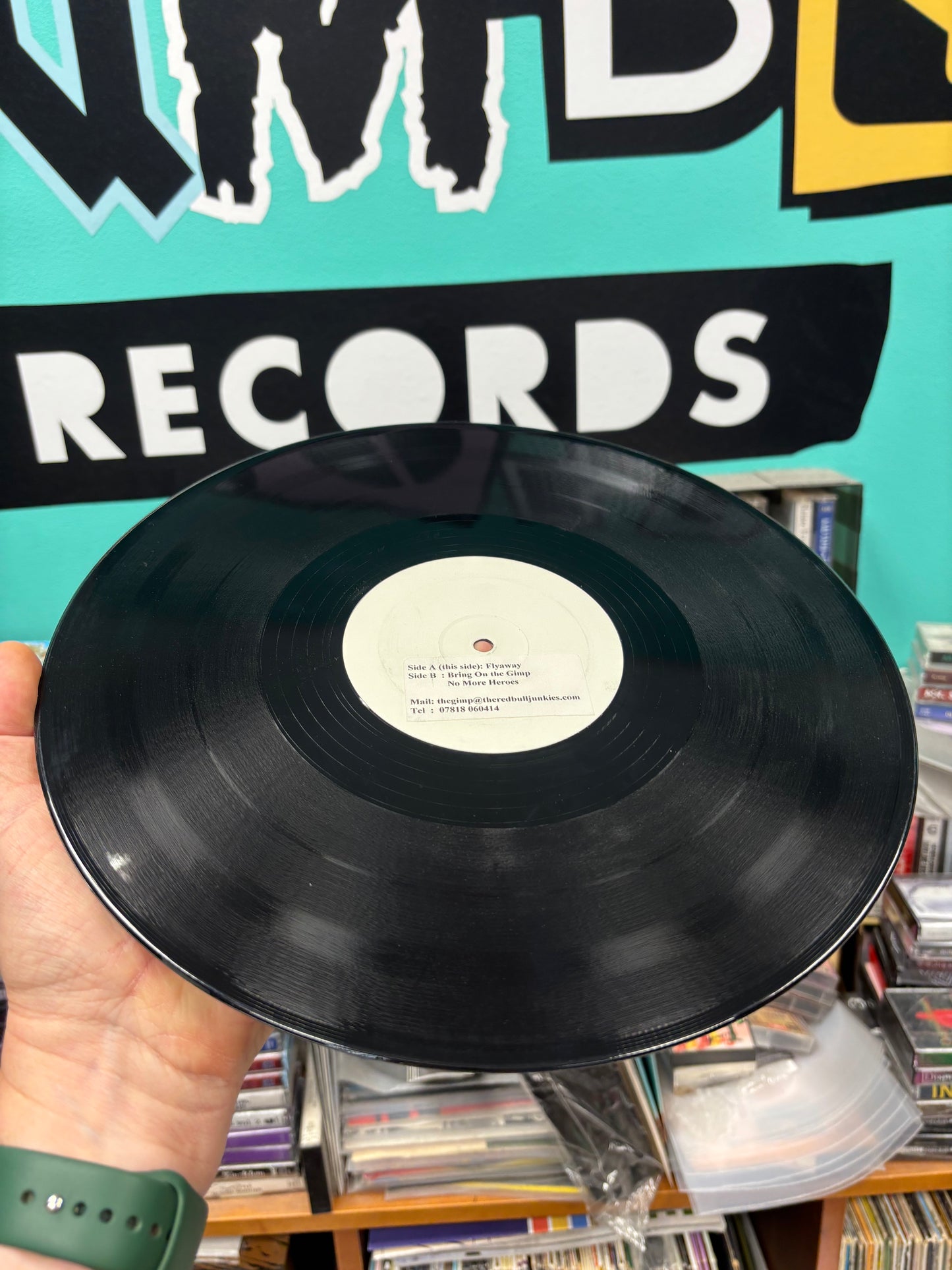 The Red Bull Junkies: Flyaway, 12inch, Only pressing, white label, Not On Label, UK Year?