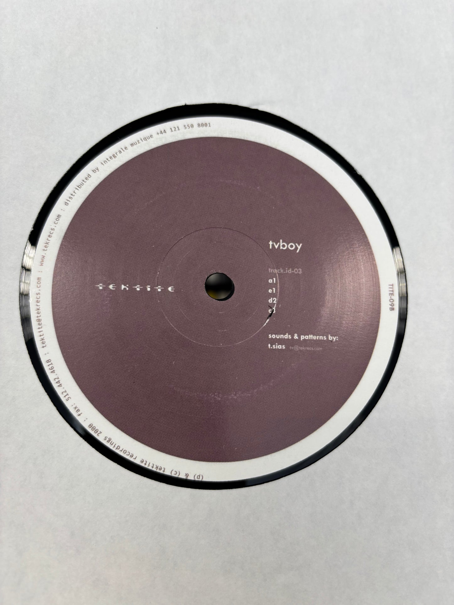 Tvboy: Track.id-03, 12inch, Only official pressing, Tektite Recordings, US 2000
