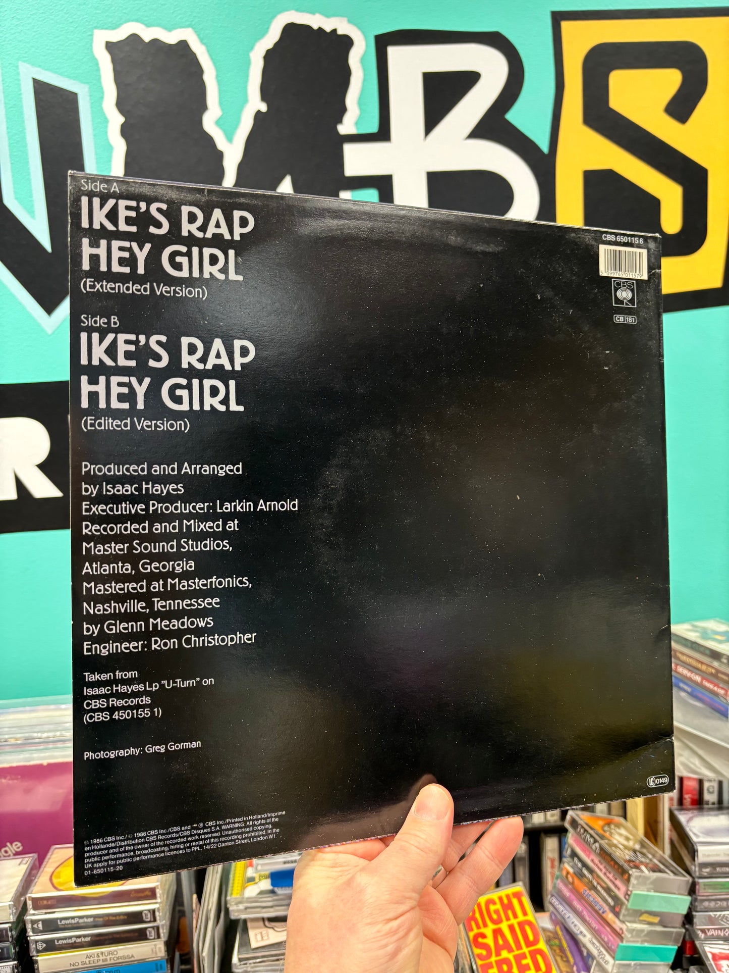 Isaac Hayes: Ike’s Rap/Hey Girl, 12inch, CBS, Europe 1986