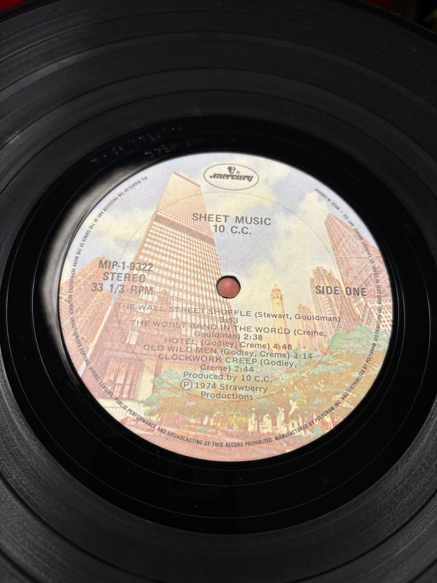 10cc: Sheet Music, LP, reissue, Mercury, Canada 1974?