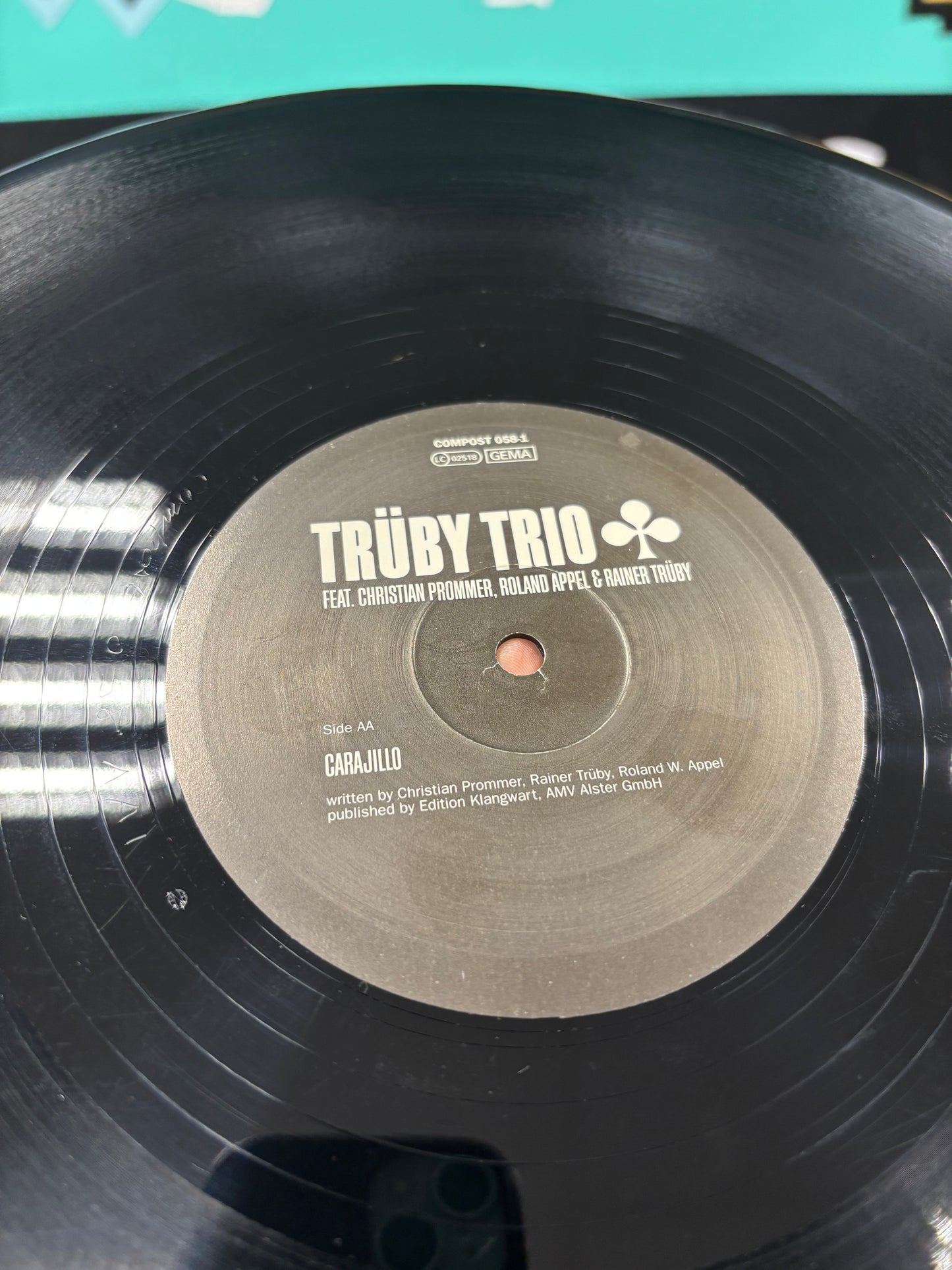 Trüby Trio: A-Go-Go/Carajillo, 12inch, Only official pressing, Compost Records, Germany 1999