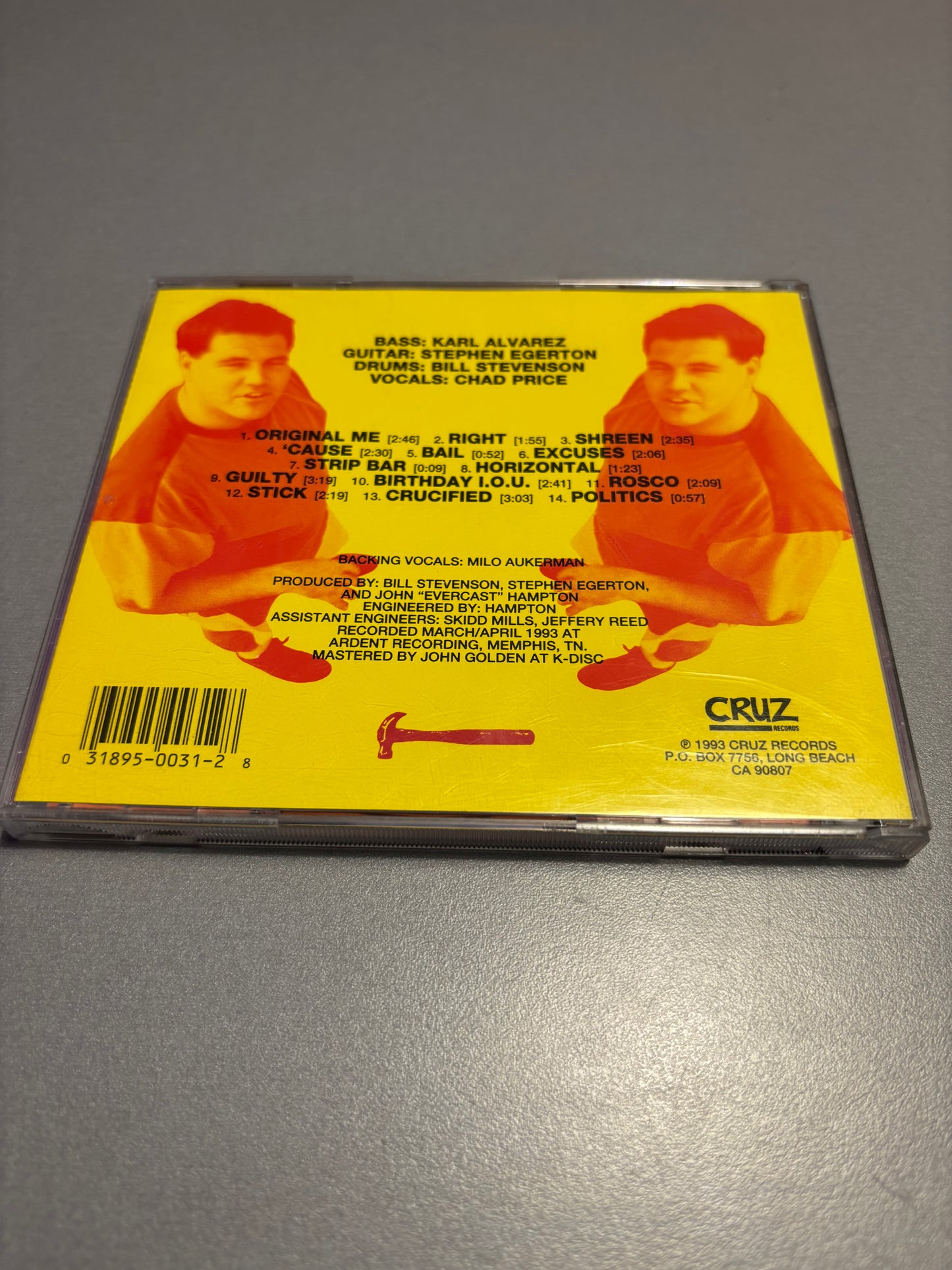 ALL: Breaking Things, CD, 1st pressing, CRUZ Records, US 1993