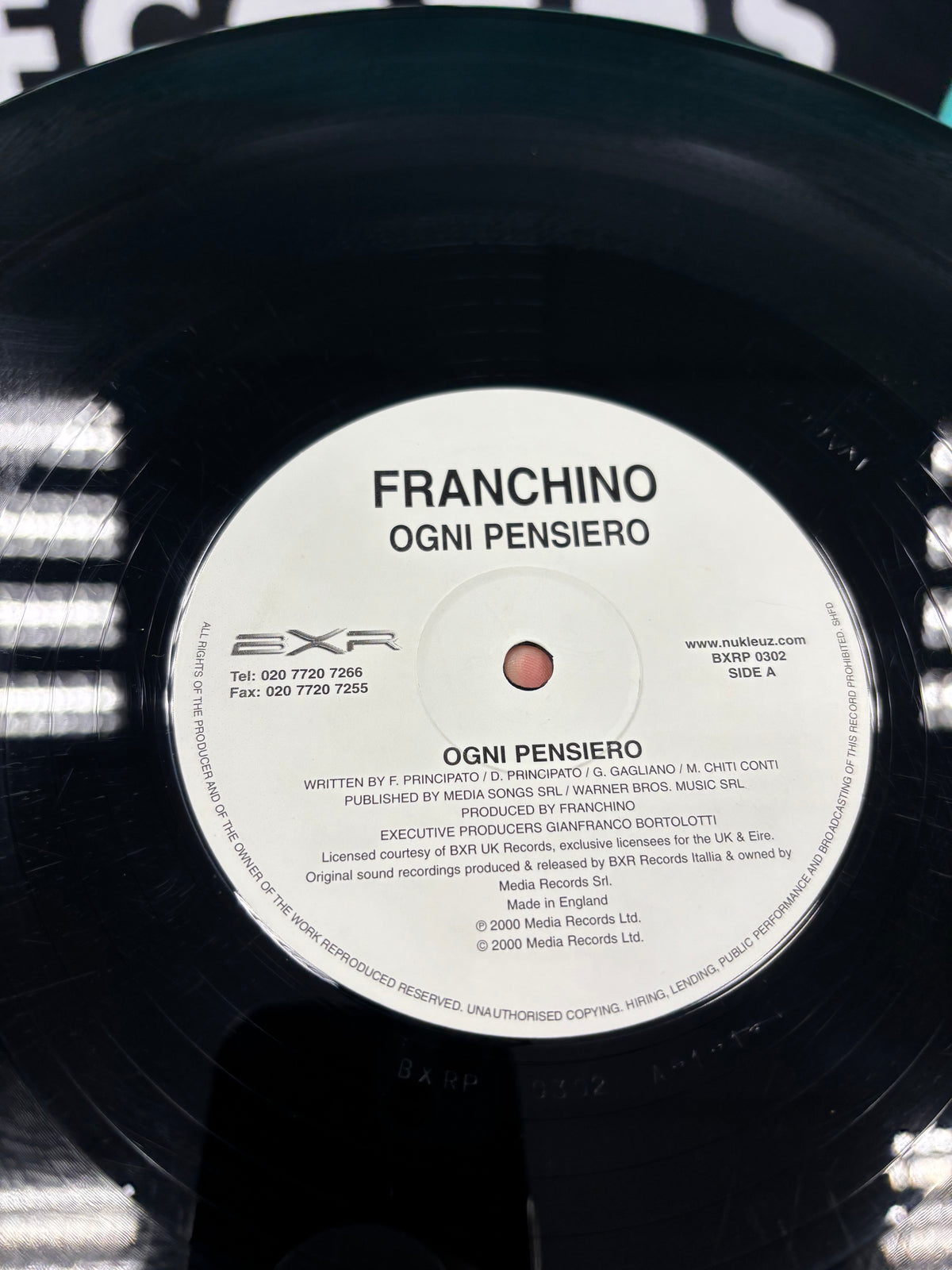 Franchino: Ogni Pensiero, 12inch, reissue, BXR UK, UK 2001