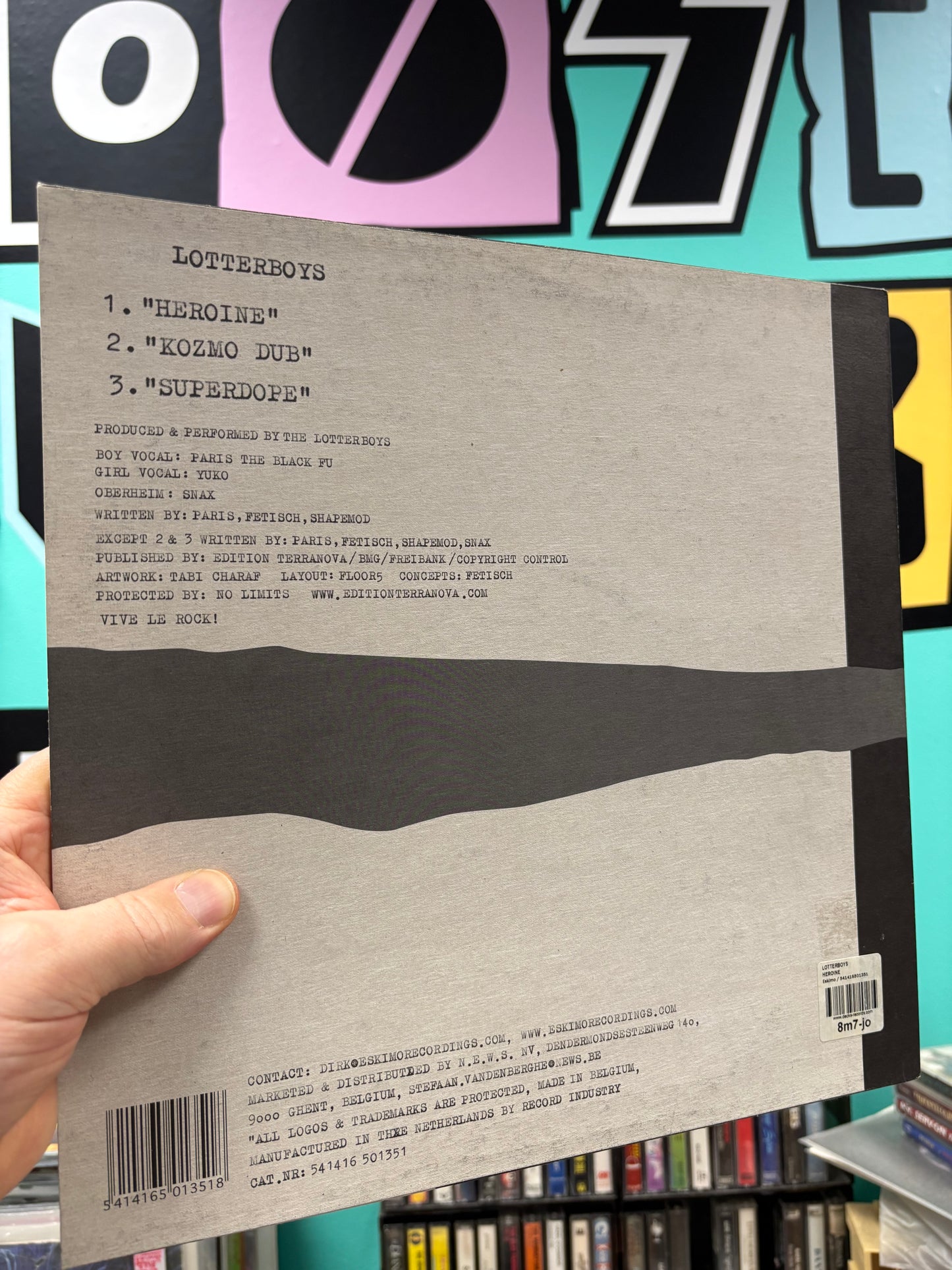 Lotterboys: Heroine, 12inch, Only official pressing, Eskimo Recordings, Belgium 2005