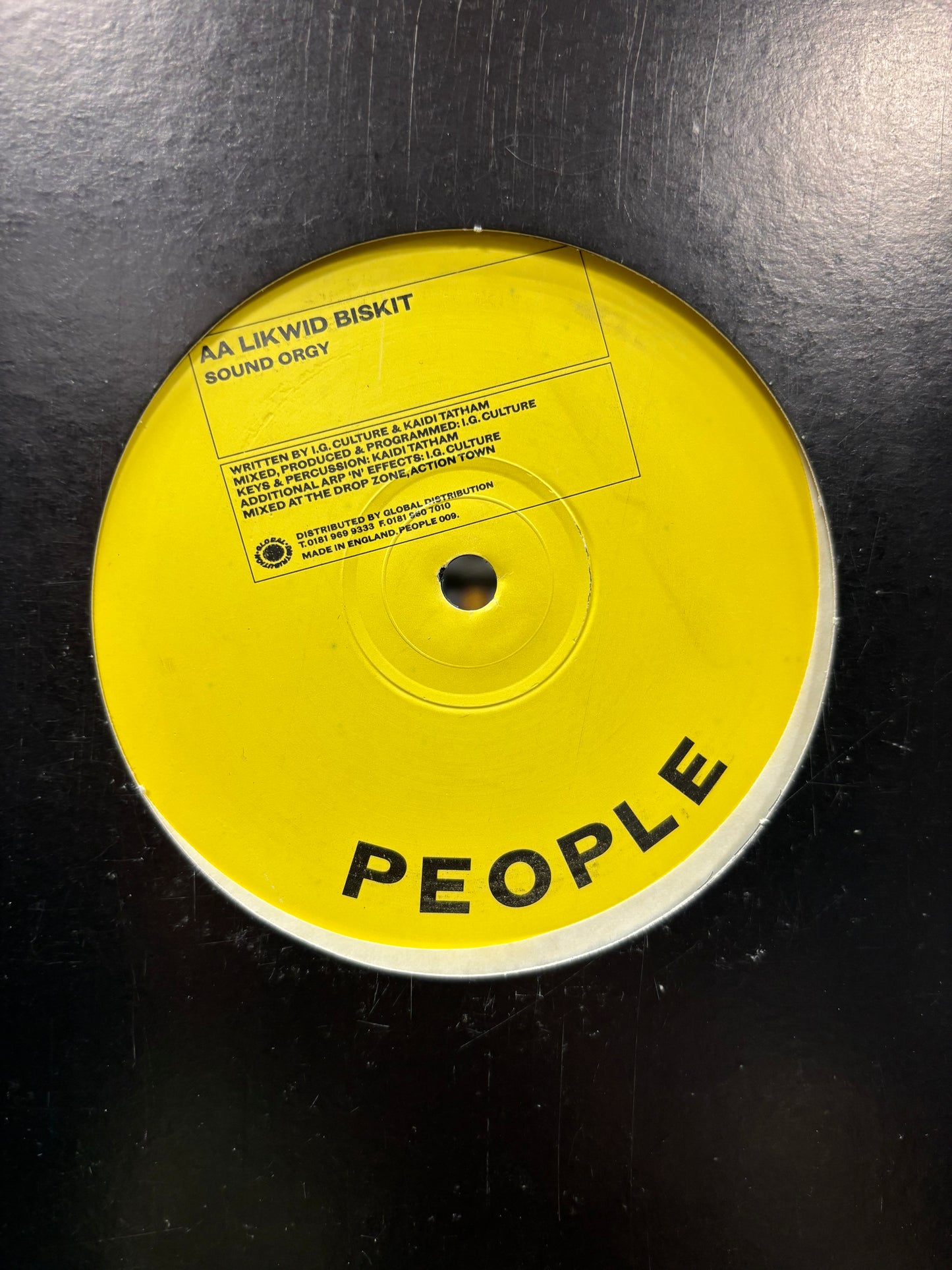 Likwid Biskit: The All New Ummm/Sound Orgy, 12inch, Misprint, Yellow Label, People, UK 1998