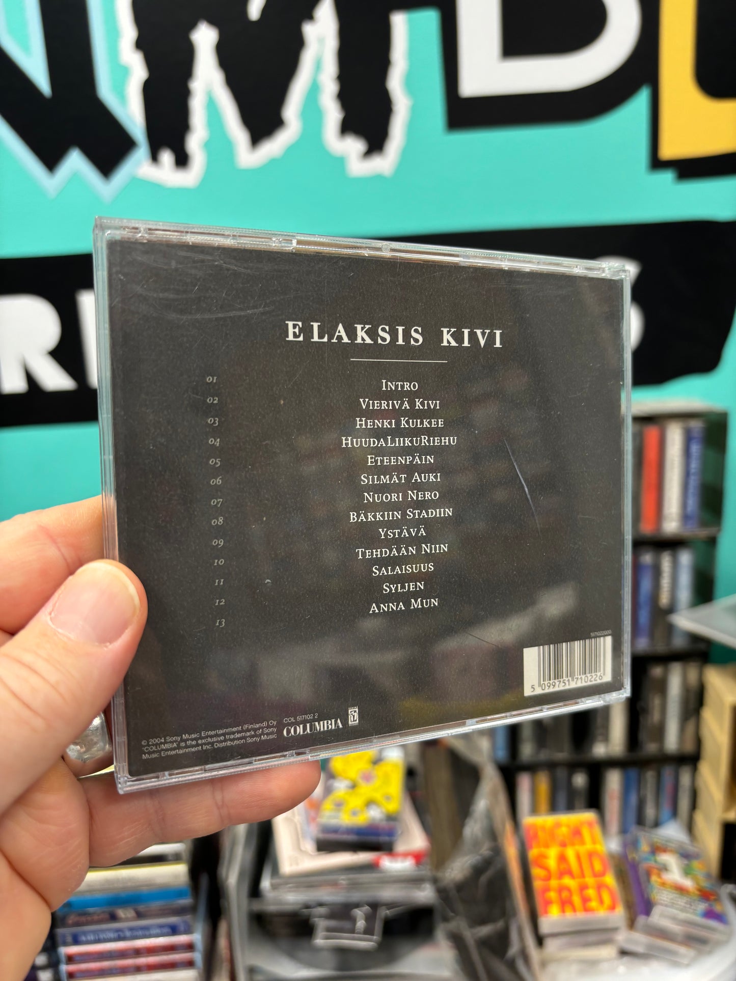 Elastinen: Elaksis Kivi, CD, 1st pressing, Only CD pressing, Columbia, Rähinä Records, Finland 2004