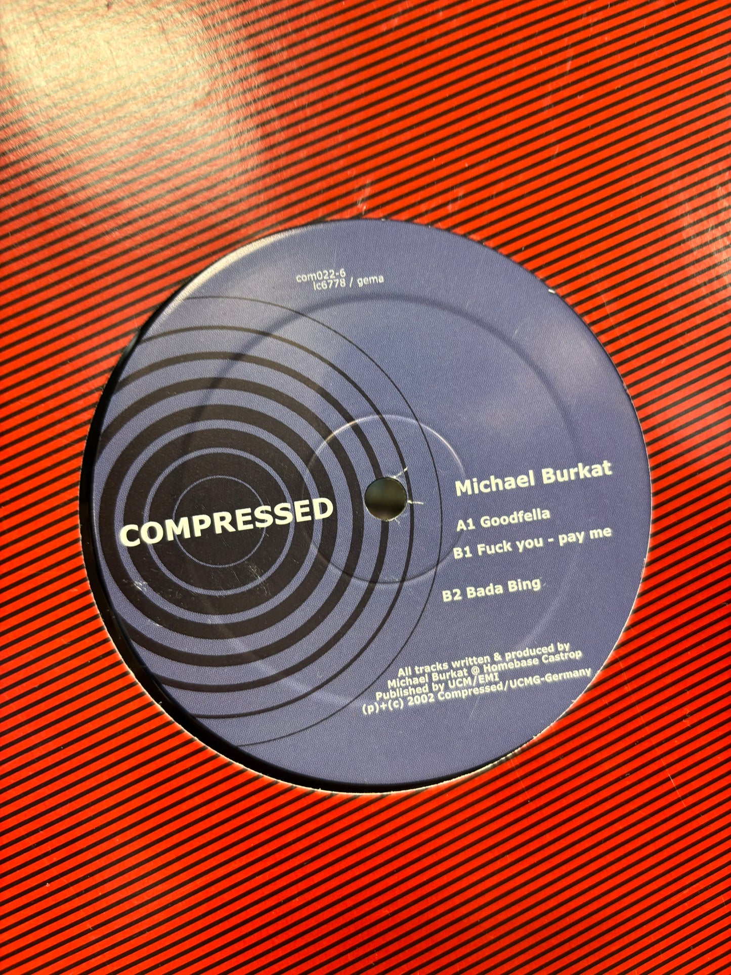 Michael Burkat: Goodfella, 12inch, Only official pressing, Compressed, Germany 2002