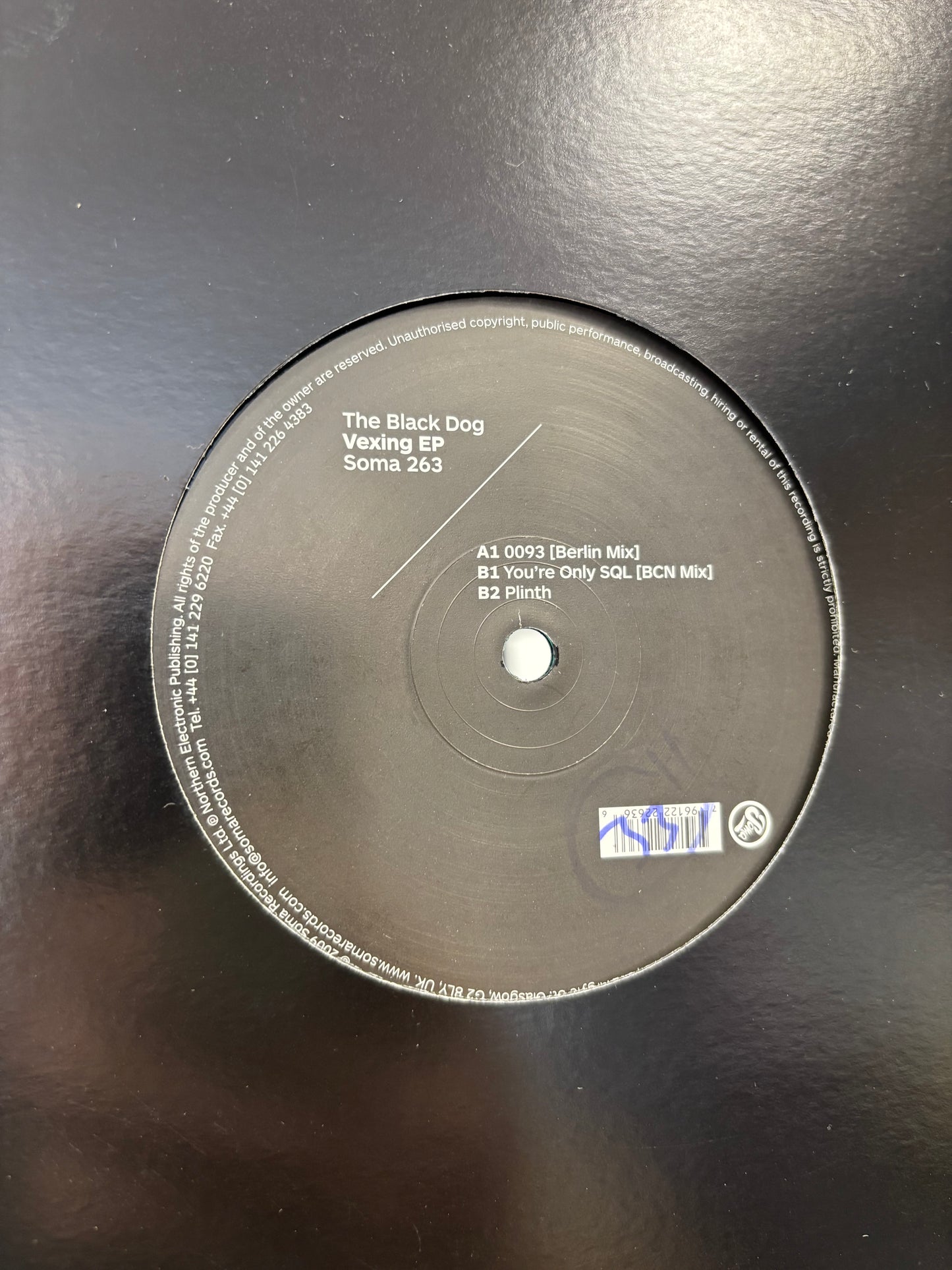 The Black Dog: Vexing EP, 12inch, Only official pressing, Soma Quality Recordings, UK 2009