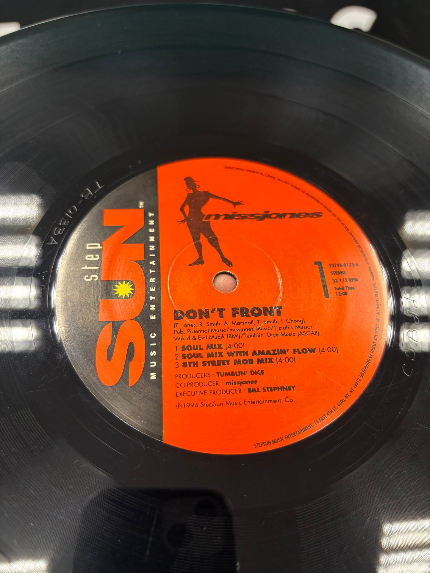 Miss Jones: Don’t Front, 12inch, Only official vinyl pressing, StepSun Music Entertainment, US 1994