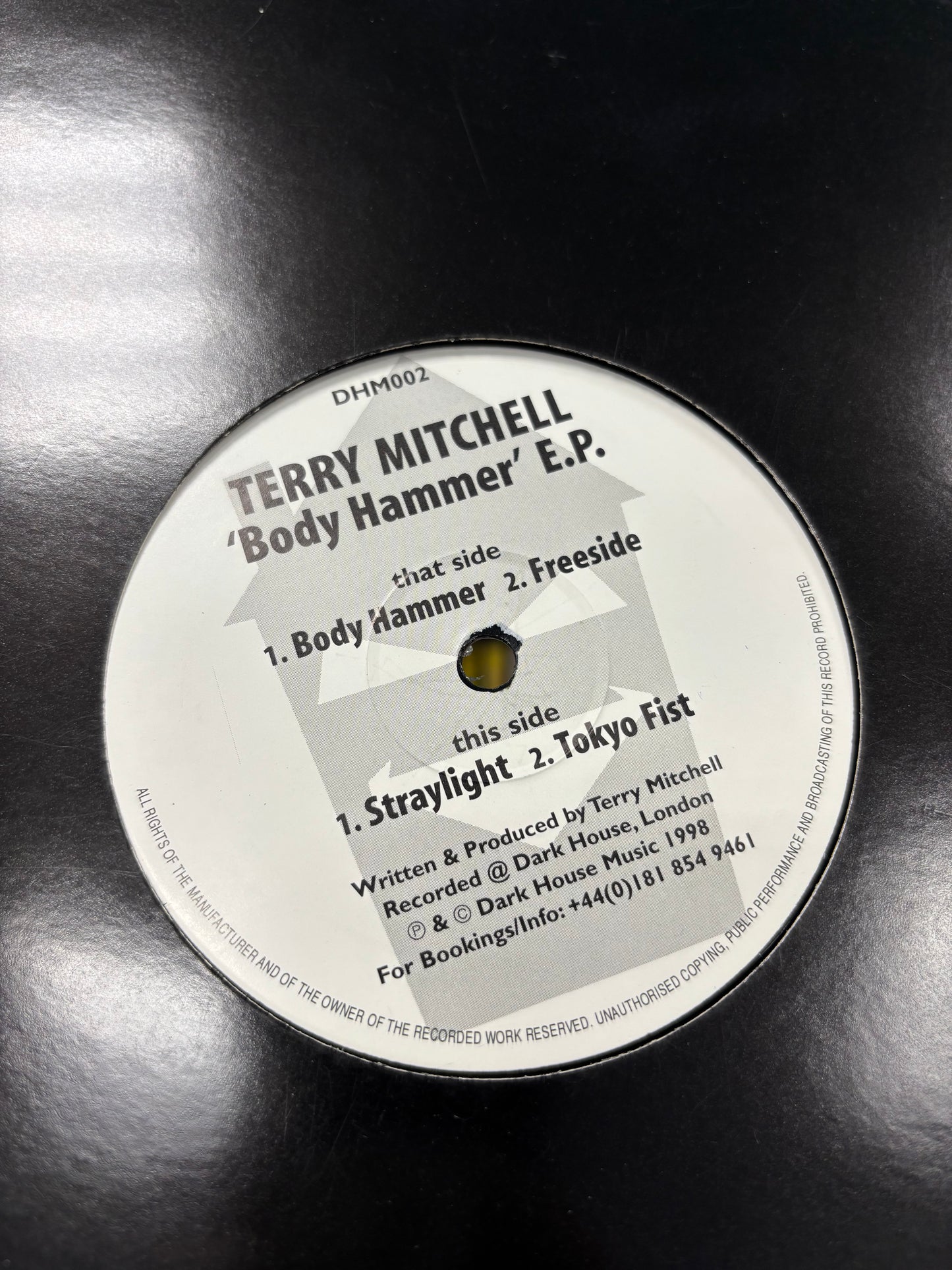 Terry Mitchell: Body Hammer E.P., 12inch, Only pressing, Dark House Music, UK 1998