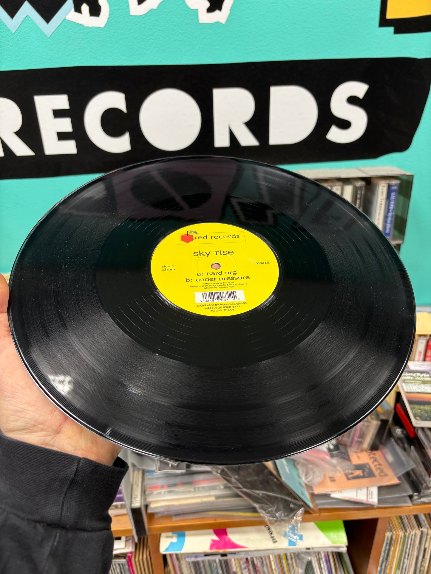 Sky Rise: Hard Nrg/Under Pressure, 12inch, Only pressing, Red Records, UK 2001