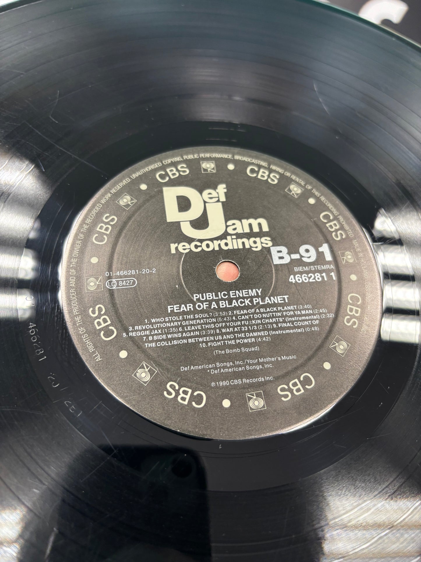 Public Enemy: Fear Of A Black Planet, LP, Def Jam Recordings, CBS, Europe 1990