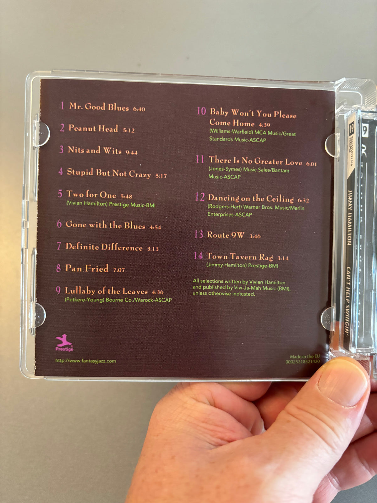 Jimmy Hamilton: Can’t Help Swingin’, CD, compilation, reissue, remastered, Super Jewel Box, Prestige Swingville, Original Jazz Classics, Europe 2009