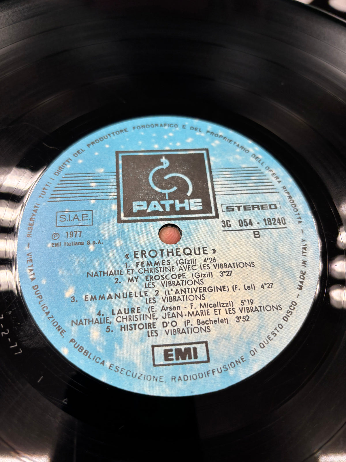 Erotheque, LP, compilation, Pathé, EMI, Italy 1977
