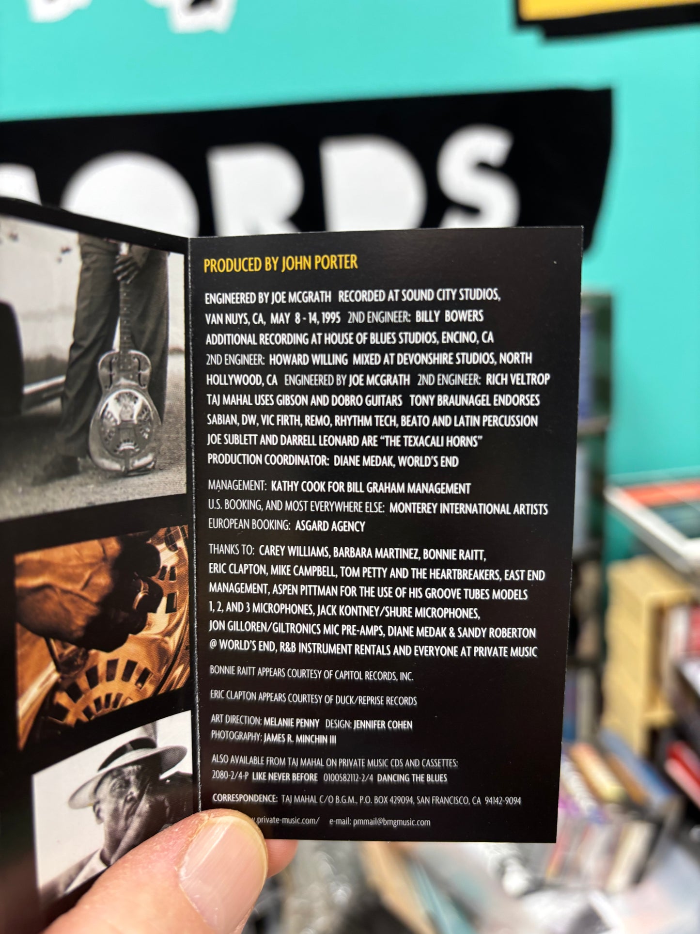 Taj Mahal: Phantom Blues, cassette, Private Music, BMG, Europe 1996