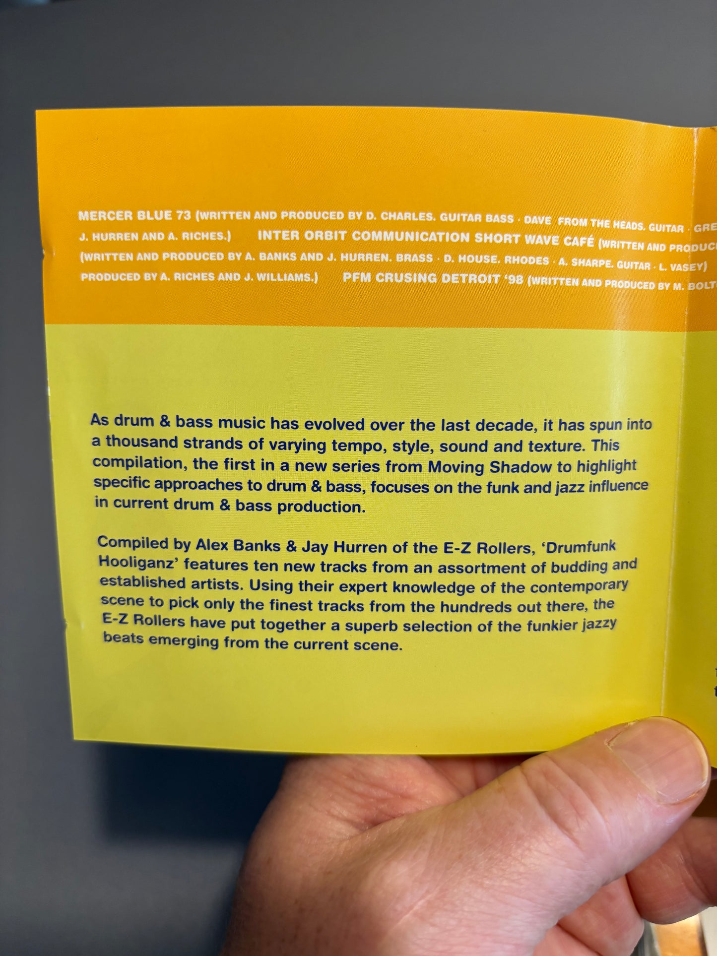 E-Z Rollers presents Drumfunk Hooliganz, Liquid Cooled Tunes From The Original Superfly Drum & Bass Generation, 2CD, Only CD pressing, Compilation, Moving Shadow, UK 1998
